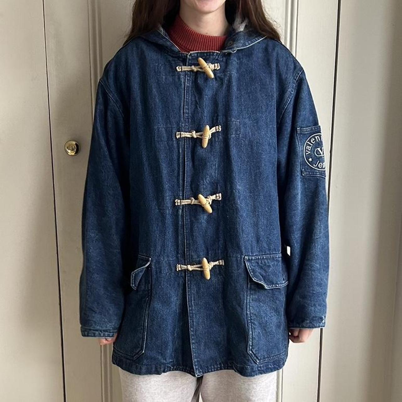 Valentino Jeans denim duffle coat. Gorgeous toggle Depop