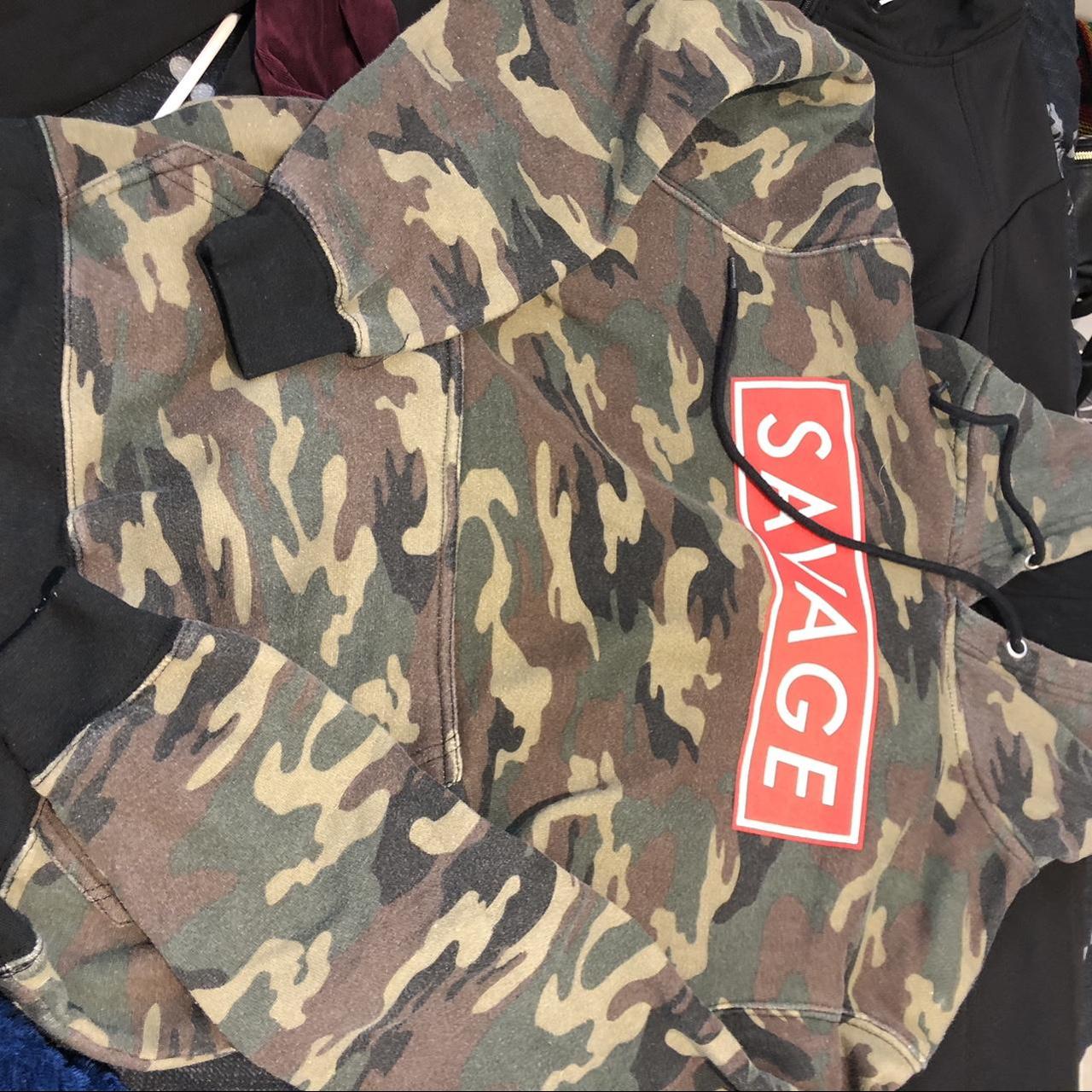 Savage box logo on sale hoodie