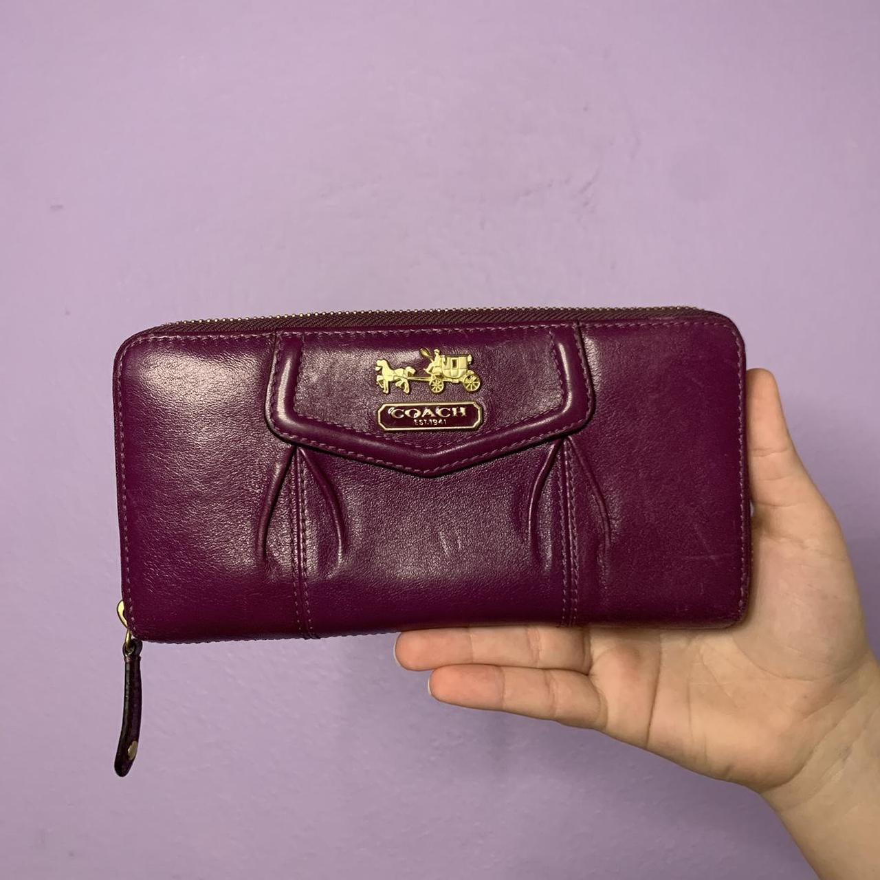 Dark purple store coach purse