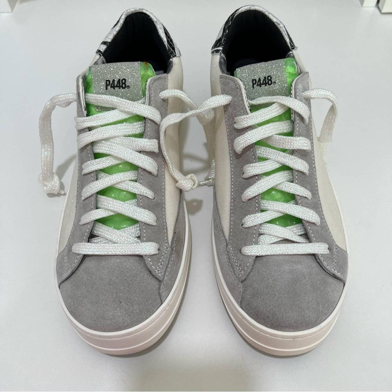 P448 John Low Sneakers Glitter / Green Bubble Wrap | Depop