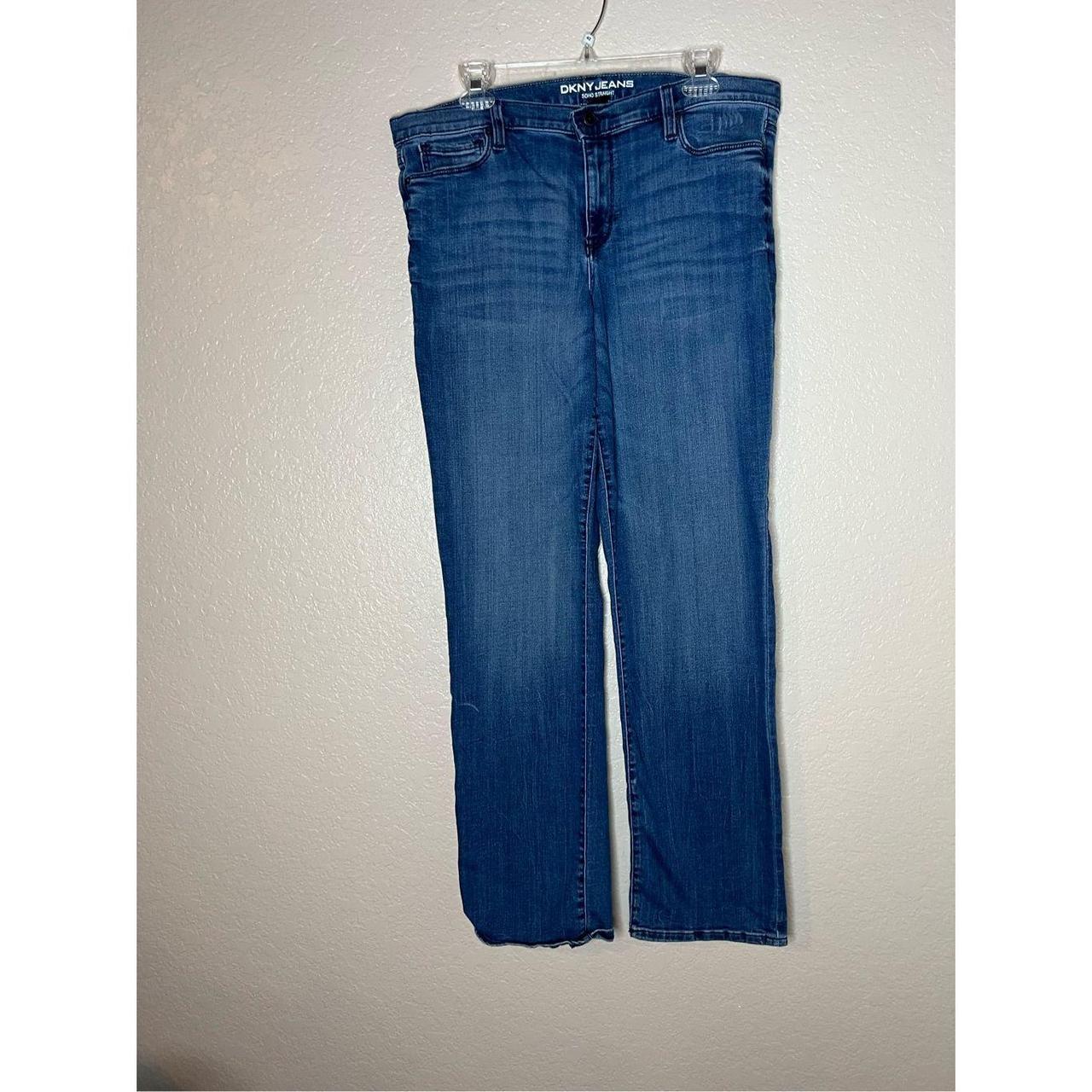 DKNY Jeans Women 6 Blue Soho Skinny Denim Pants Logo - Depop