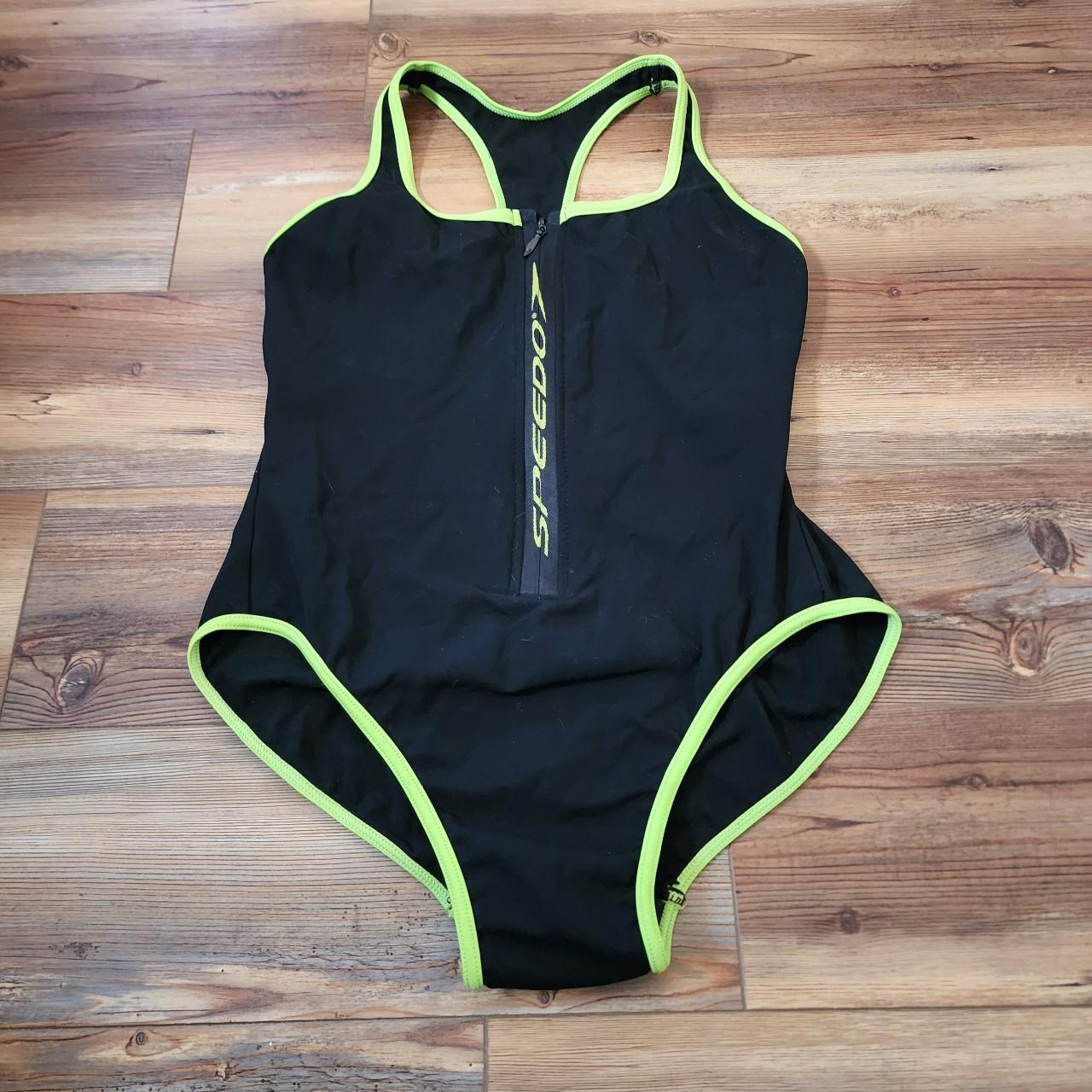 Lime green and black swimsuit on sale