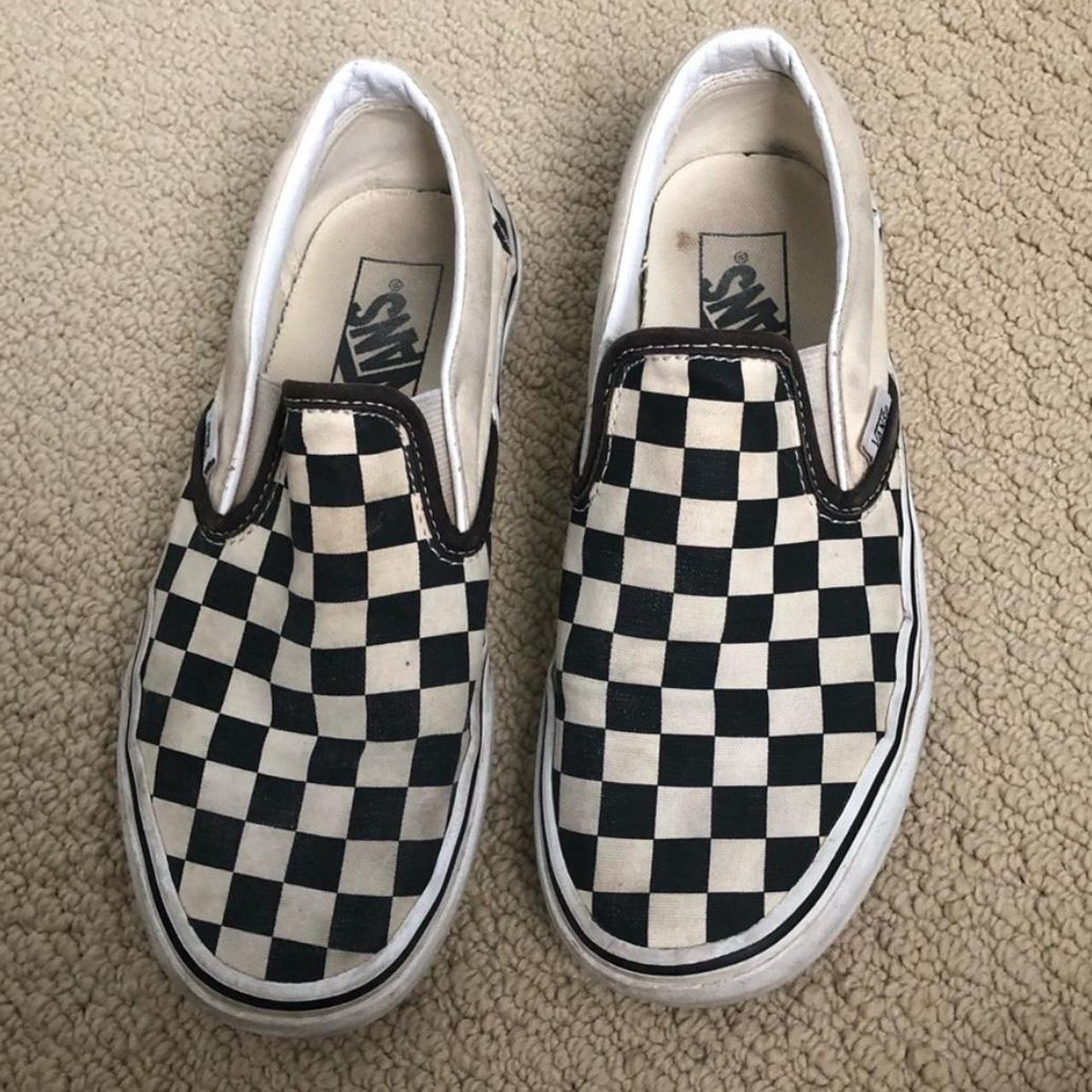Black and white checkered vans sneakers! Definitely... - Depop