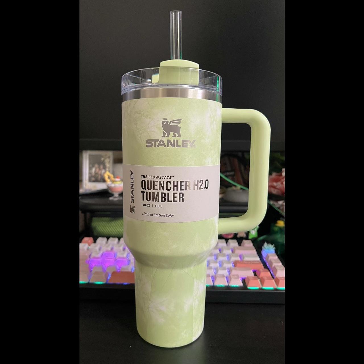 Stanley Light Green Tumbler Quencher 40 oz. Flow - Depop