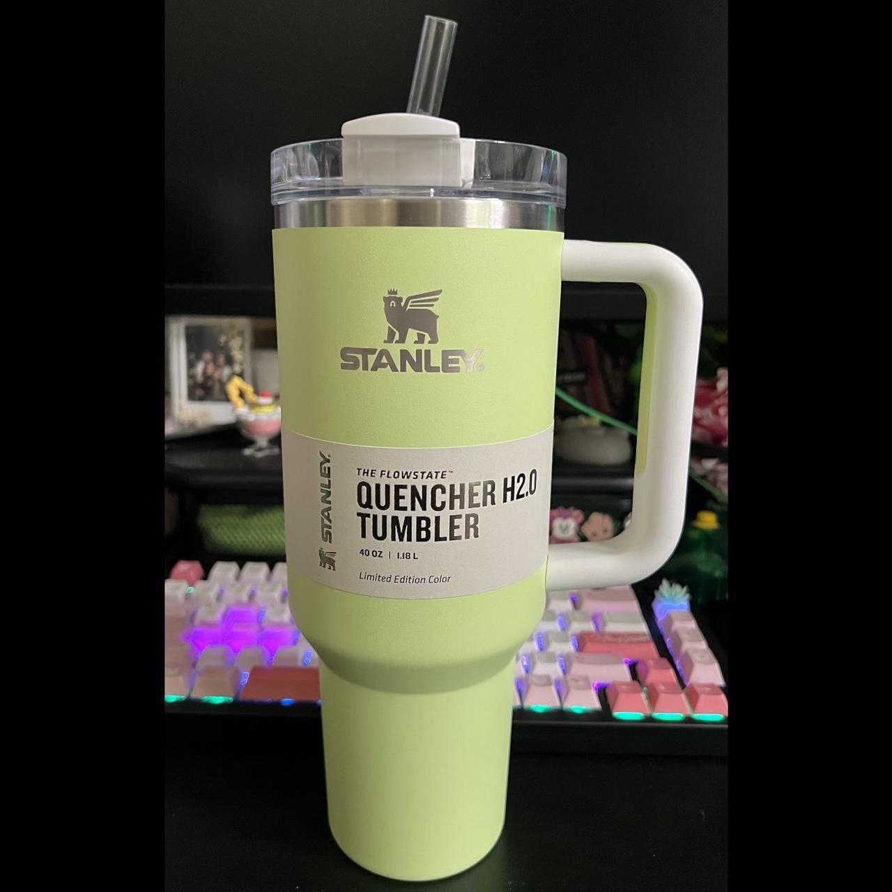 Stanley 40 Oz. Pink Light Green Quencher Tumbler Limited Edition