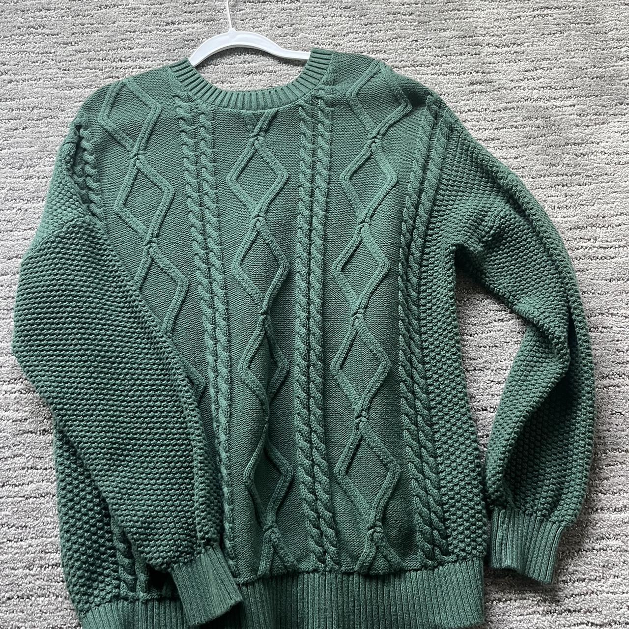 oversized green sweater perfect for the fall or... - Depop