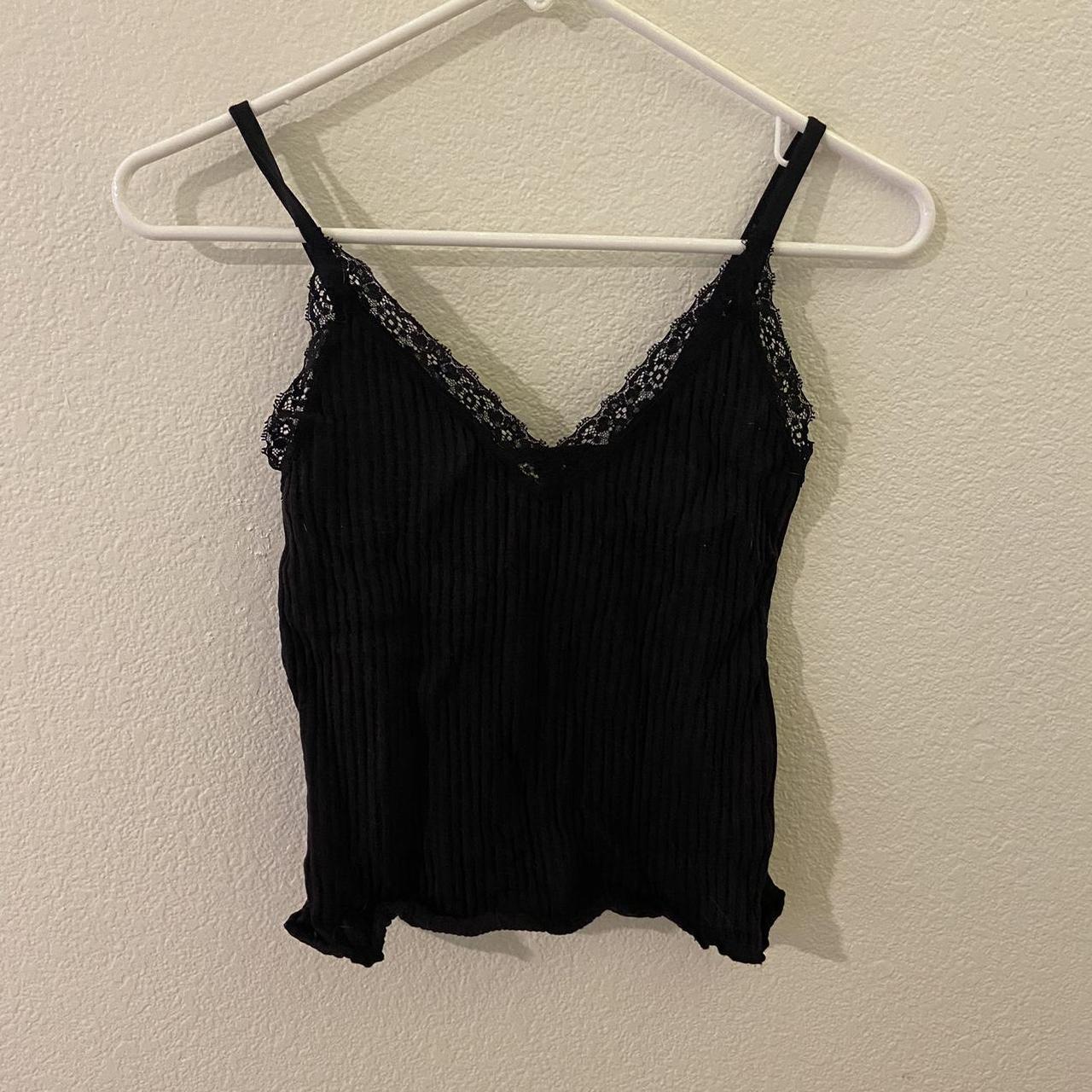 coquette black lace crop 🖤 No flaws! Super cute and... - Depop