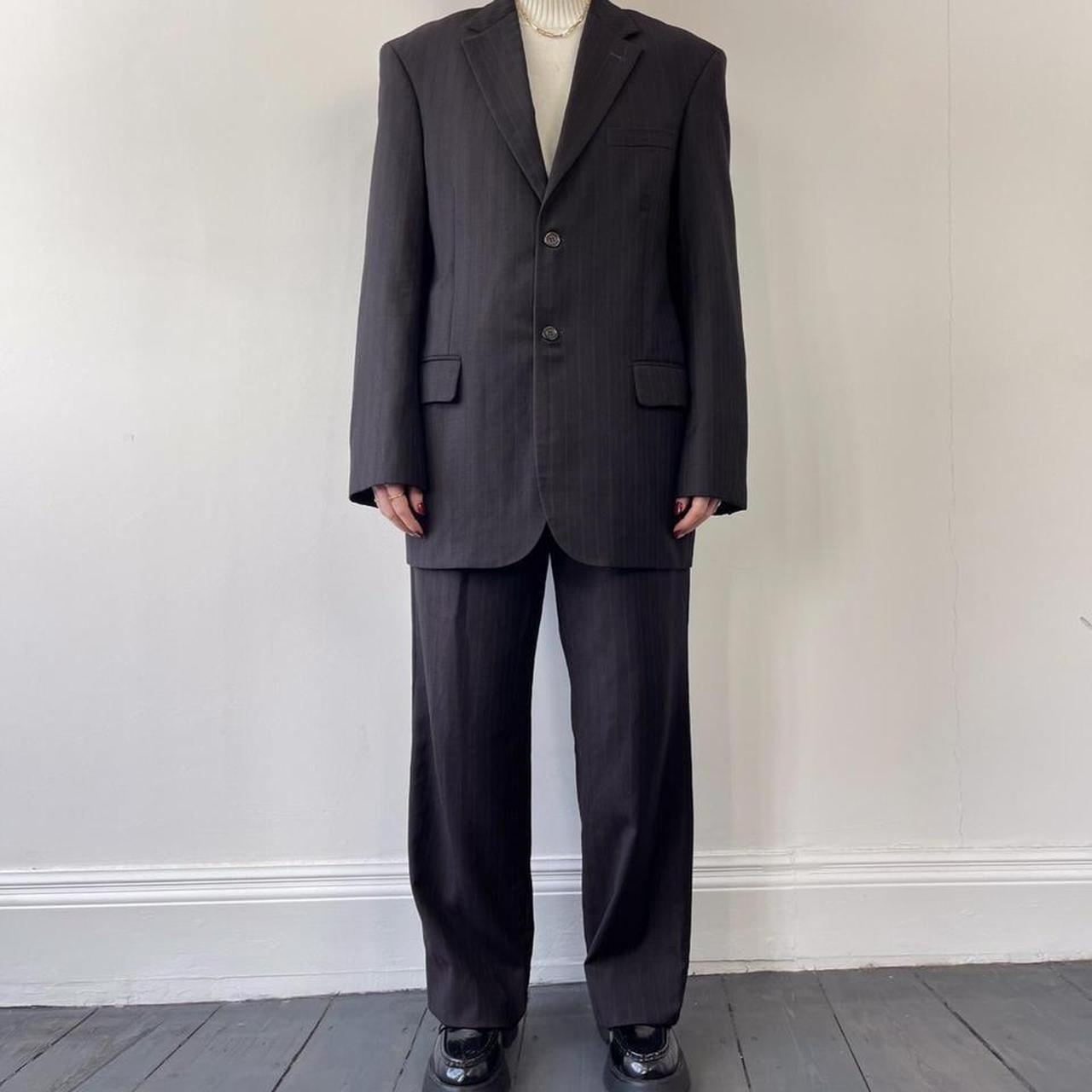 YSL Pinstripe Wool Suit Brand Yves Saint Laurent... Depop