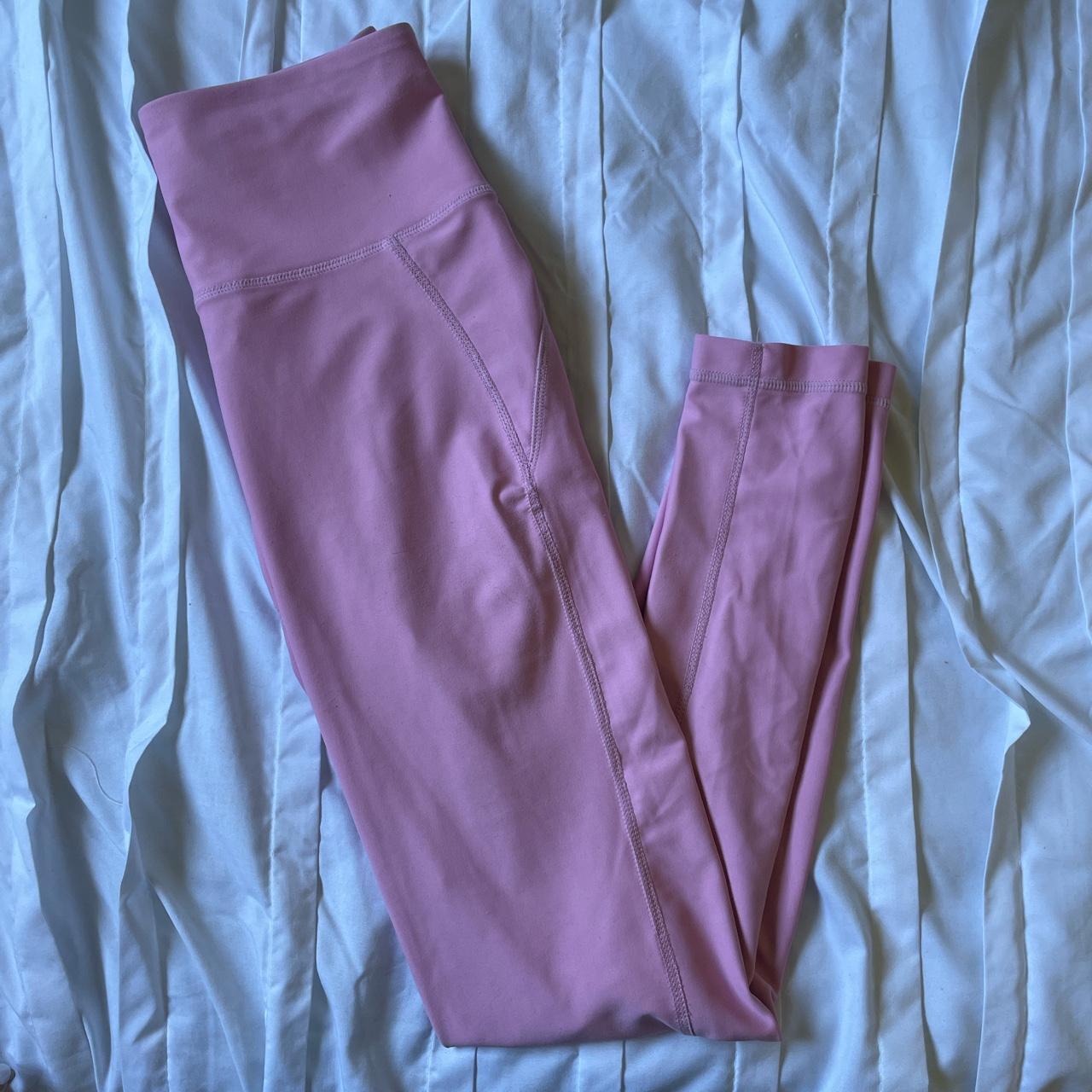 Athleta Pink Capri Leggings. Size XL. Excellent - Depop