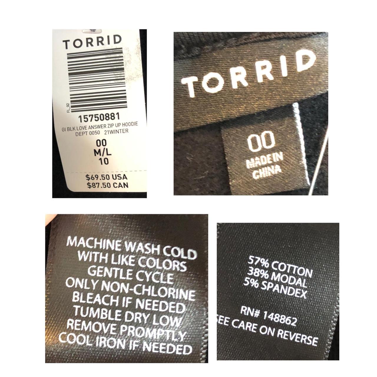 Torrid Women's Black and White Hoodie (3)