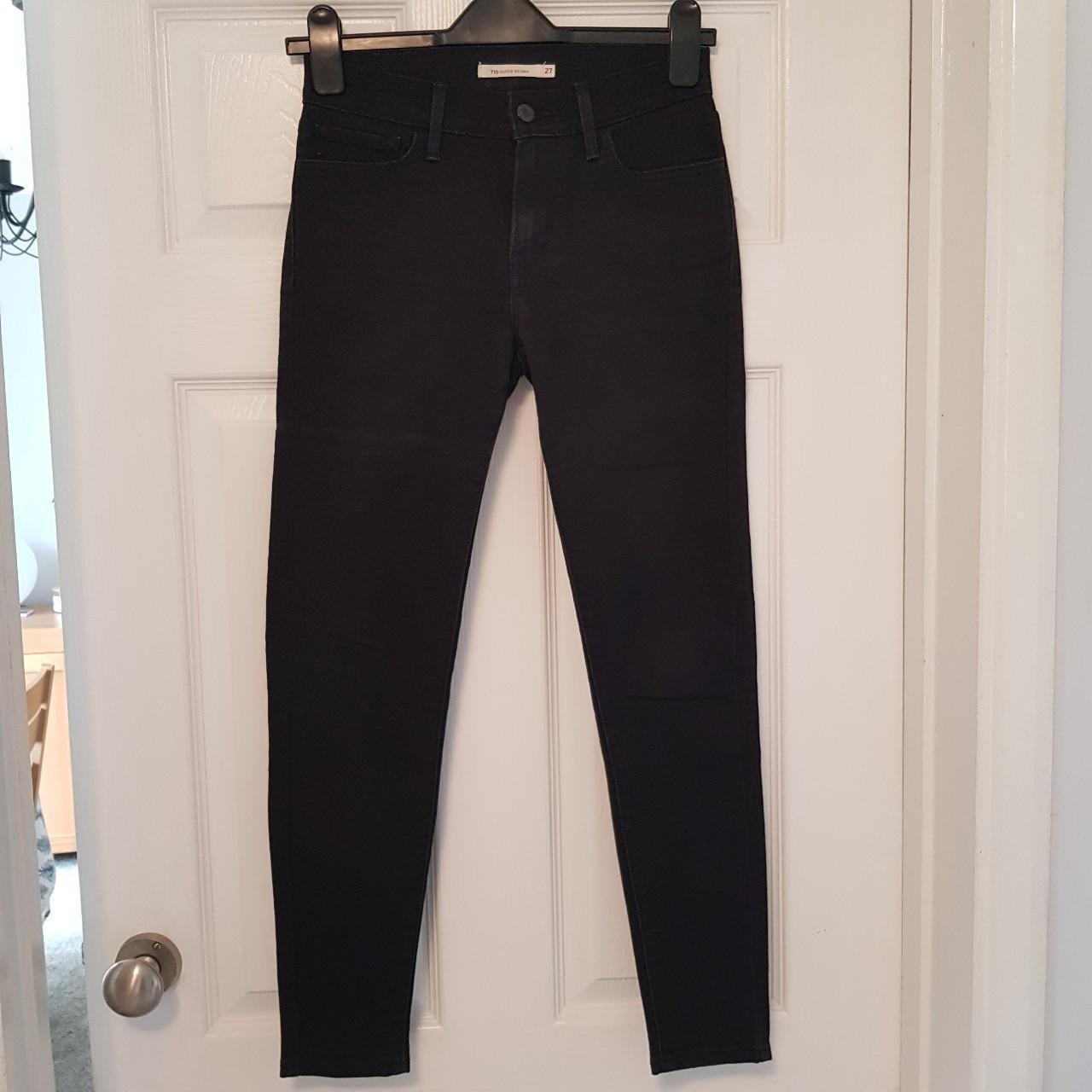 Levi's 710 super outlet skinny black jeans