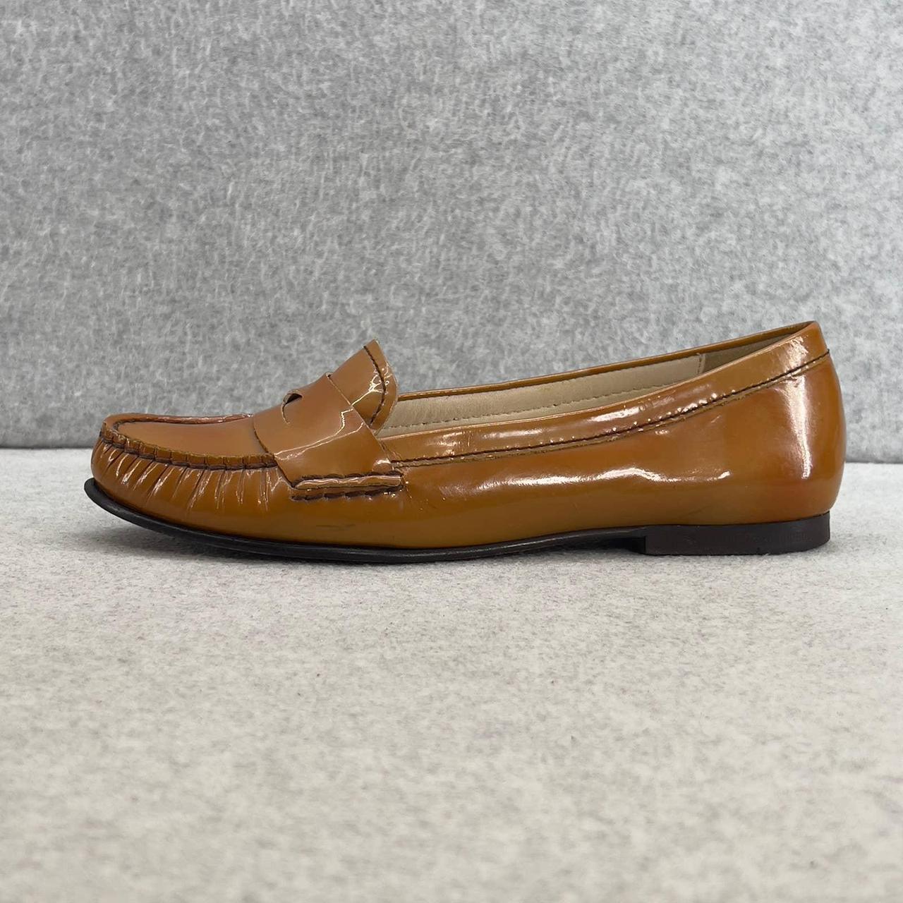 Cole Haan Patent Leather Slip On Flat Loafers -... - Depop
