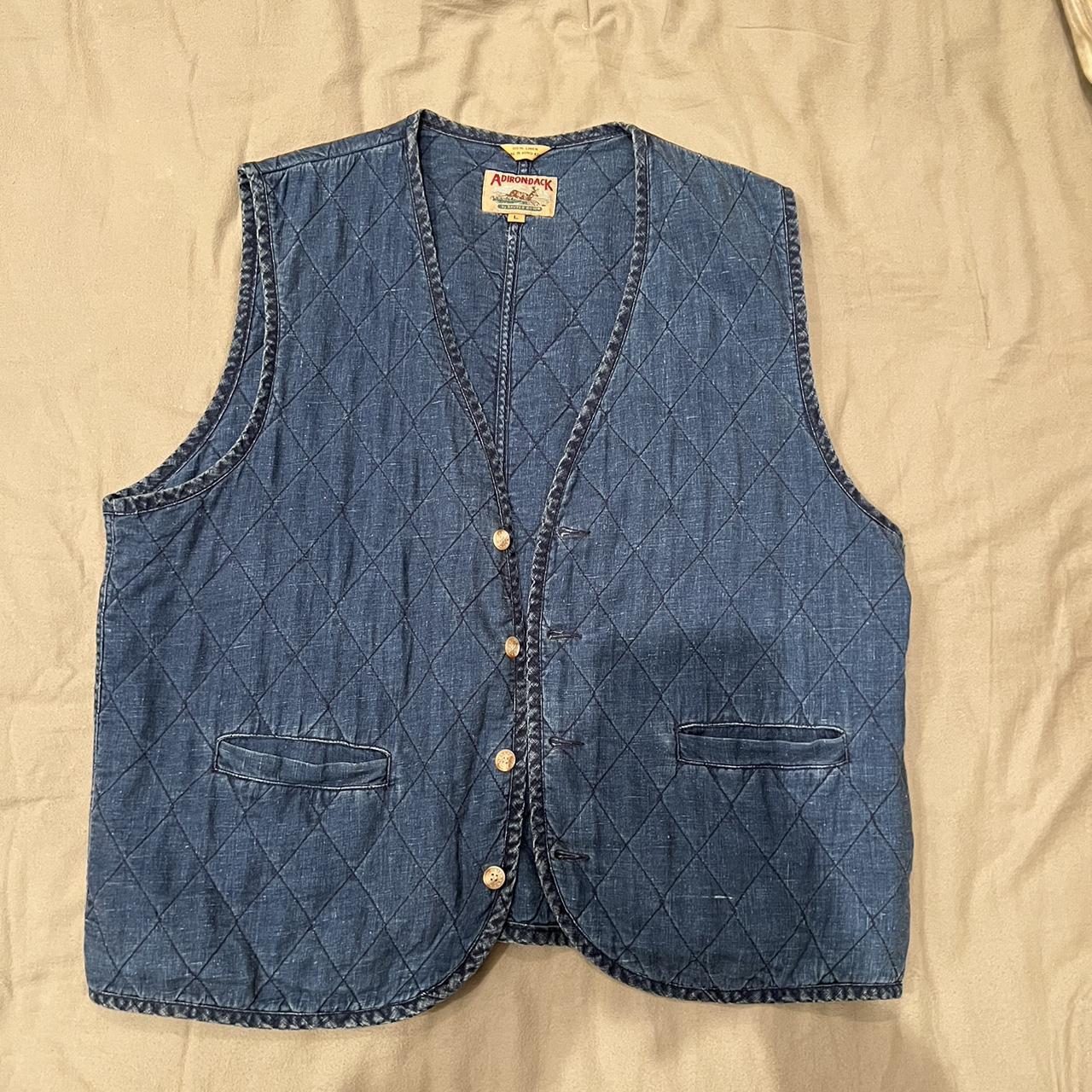 Men's Blue Gilet | Depop