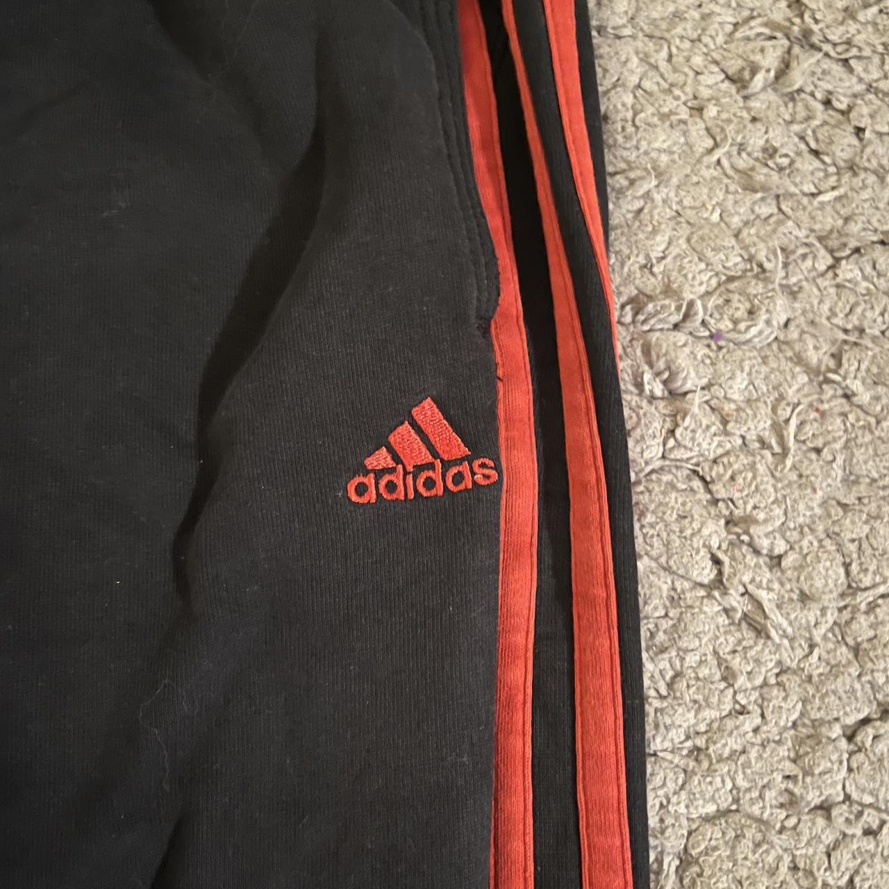 Red and blue vintage adidas joggers Worn but in Depop