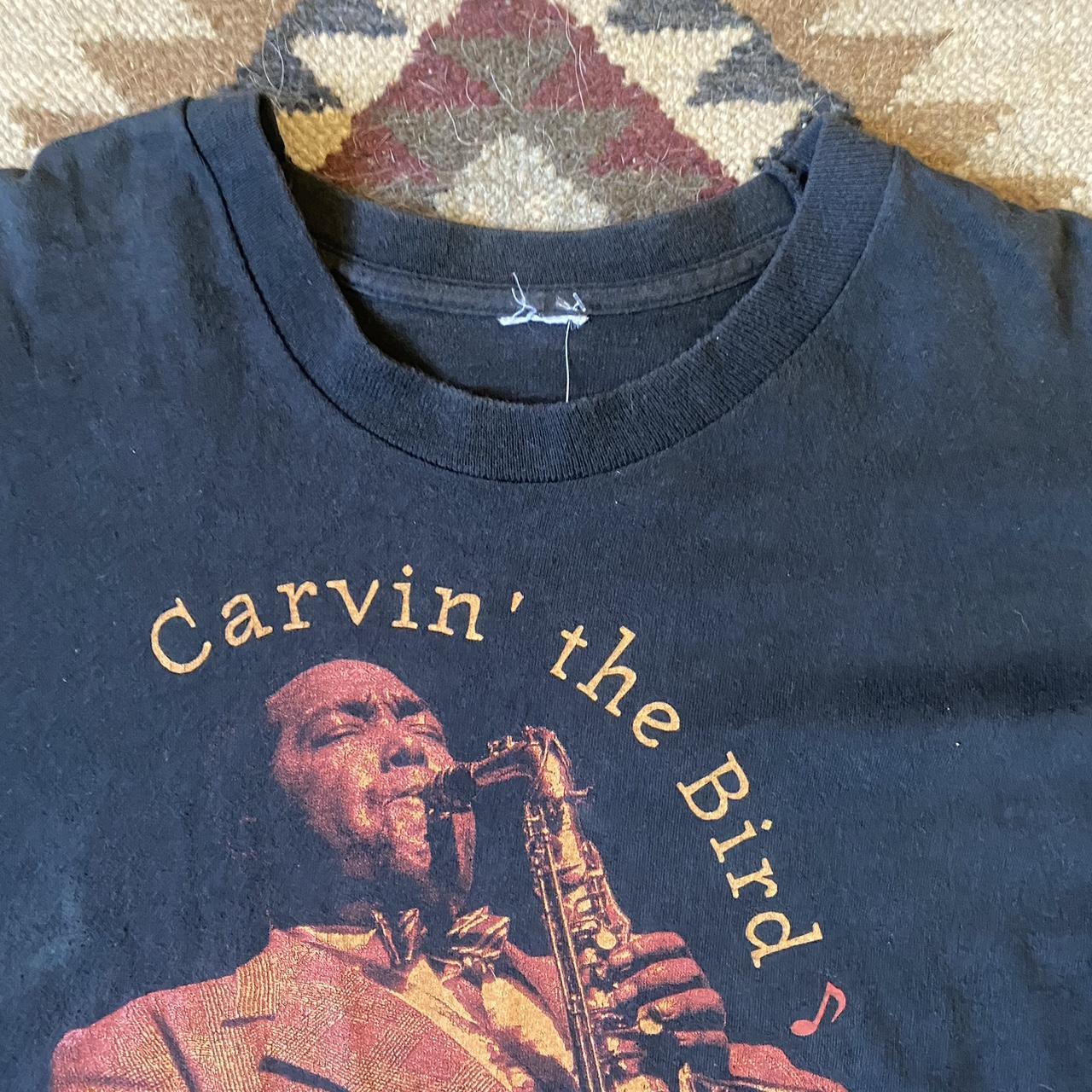 vintage Charlie Parker Carving the Bird jazz tee... - Depop