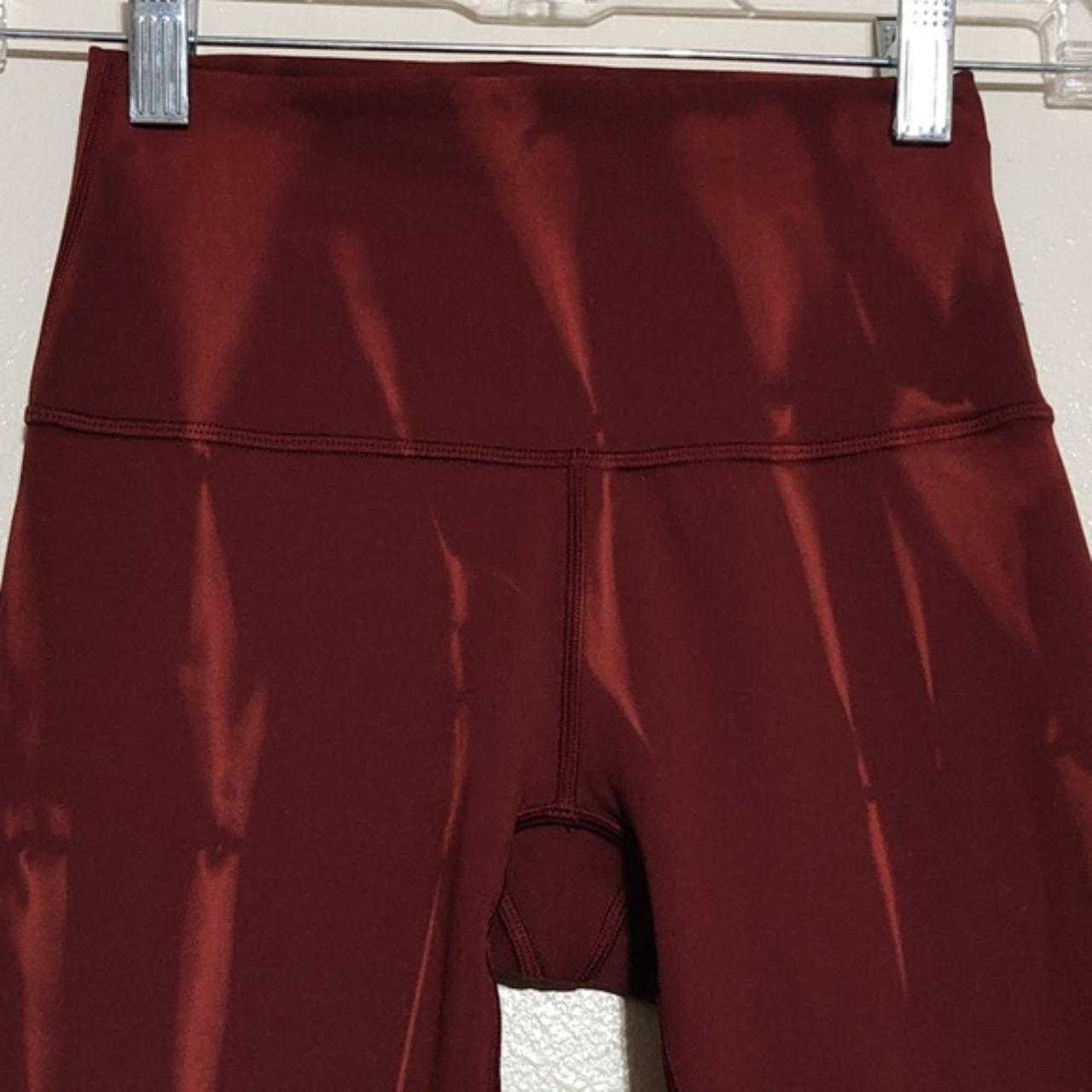 Lululemon burgandy set Wunder train leggings size - Depop