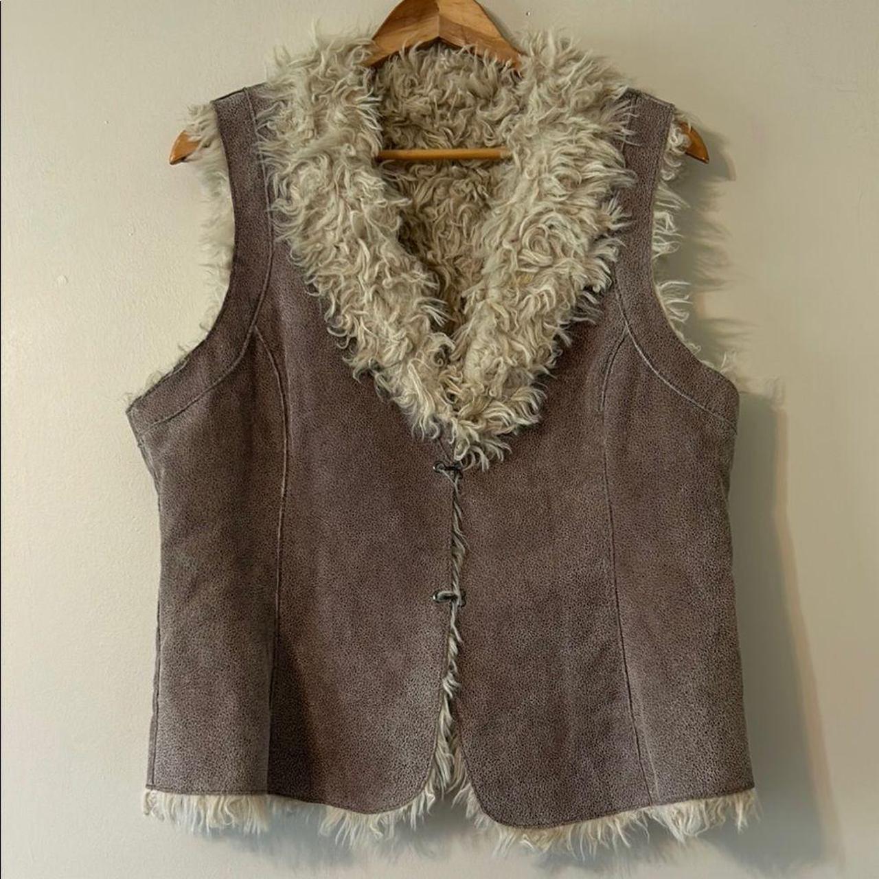 Source Unknown Women's Vest - Cream/Brown - L – L… - image 2