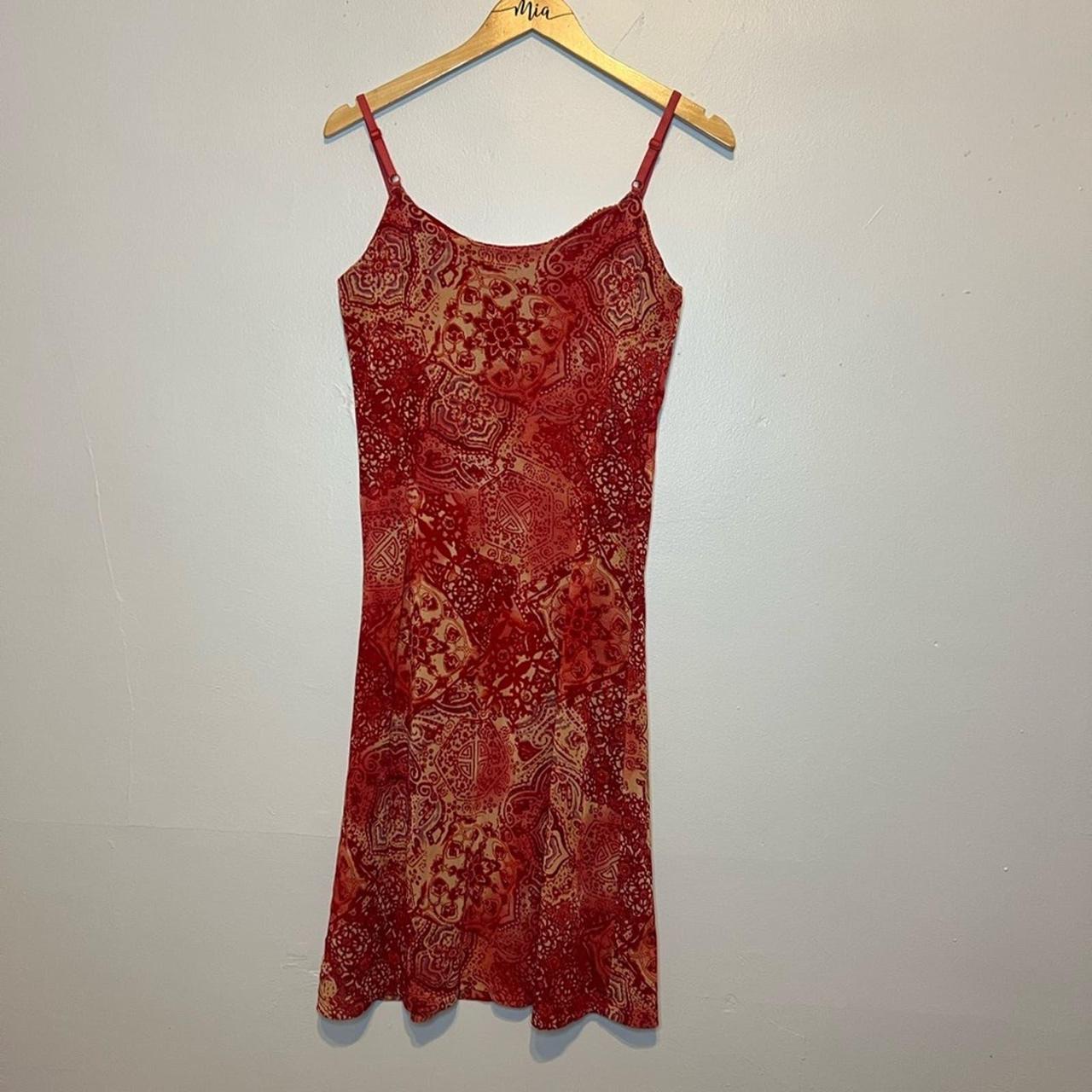 Pure System Y2K Midi Dress Floral Bohemian Mandala... - Depop