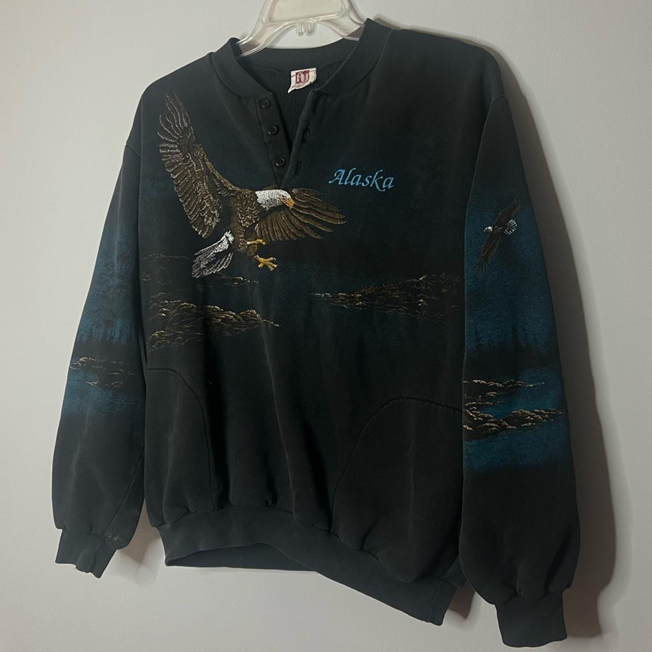 Vintage Art Unlimited All Over Print purchases Wildlife Sweatshirt Size XL