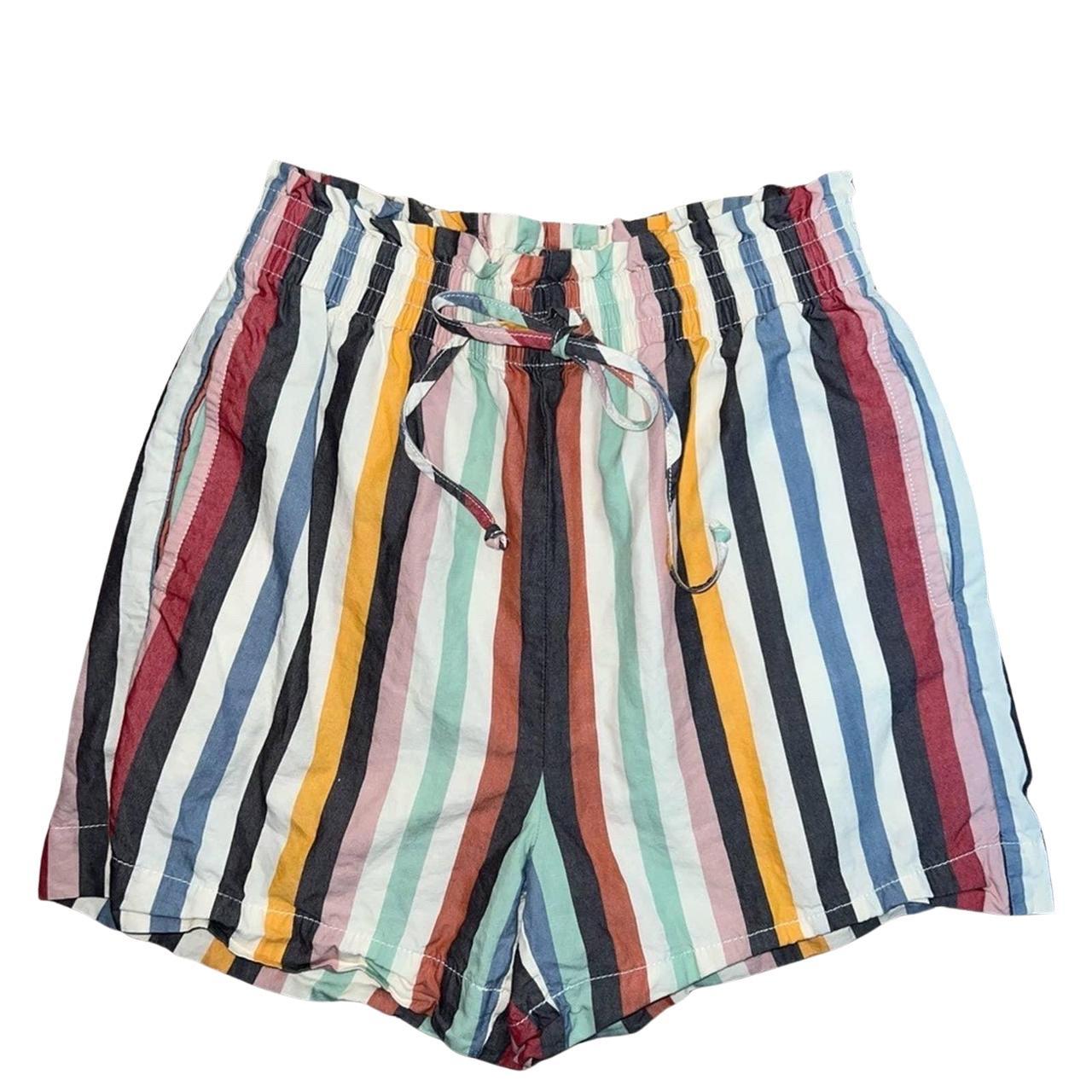 Madewell Smoked Waist Pull On Shorts in Rainbow
