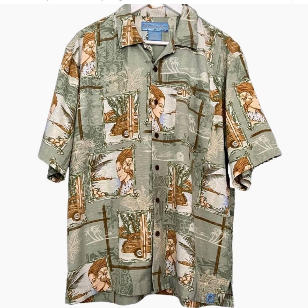 Tommy Bahama Hawaiian Shirt Mens Large Short Sleeve - Depop