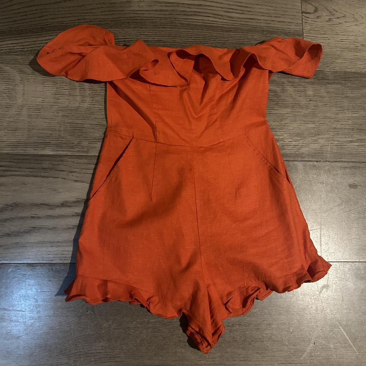 Revolve Orange Romper — Alessandra Depop