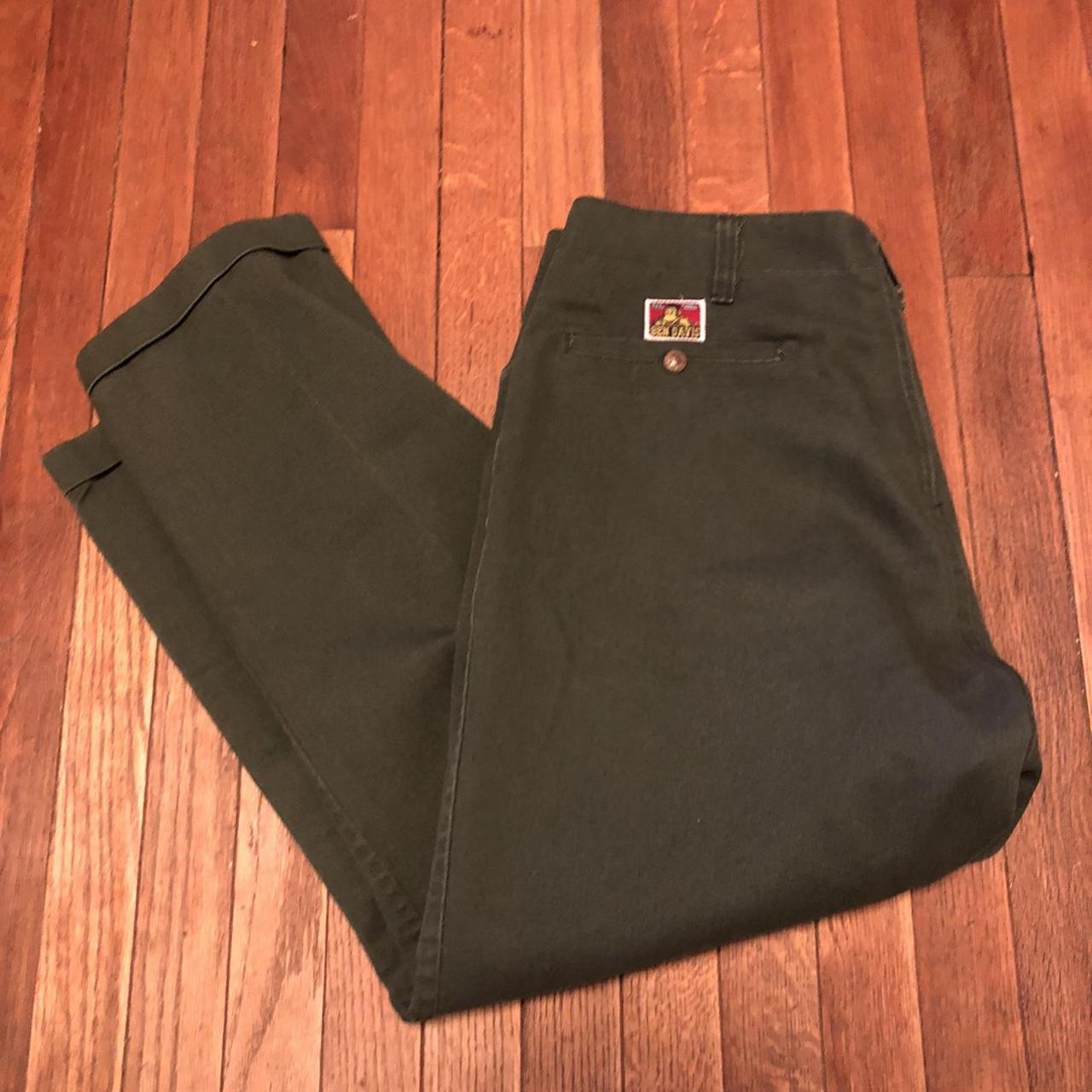 Ben Davis Men's Green Trousers Depop