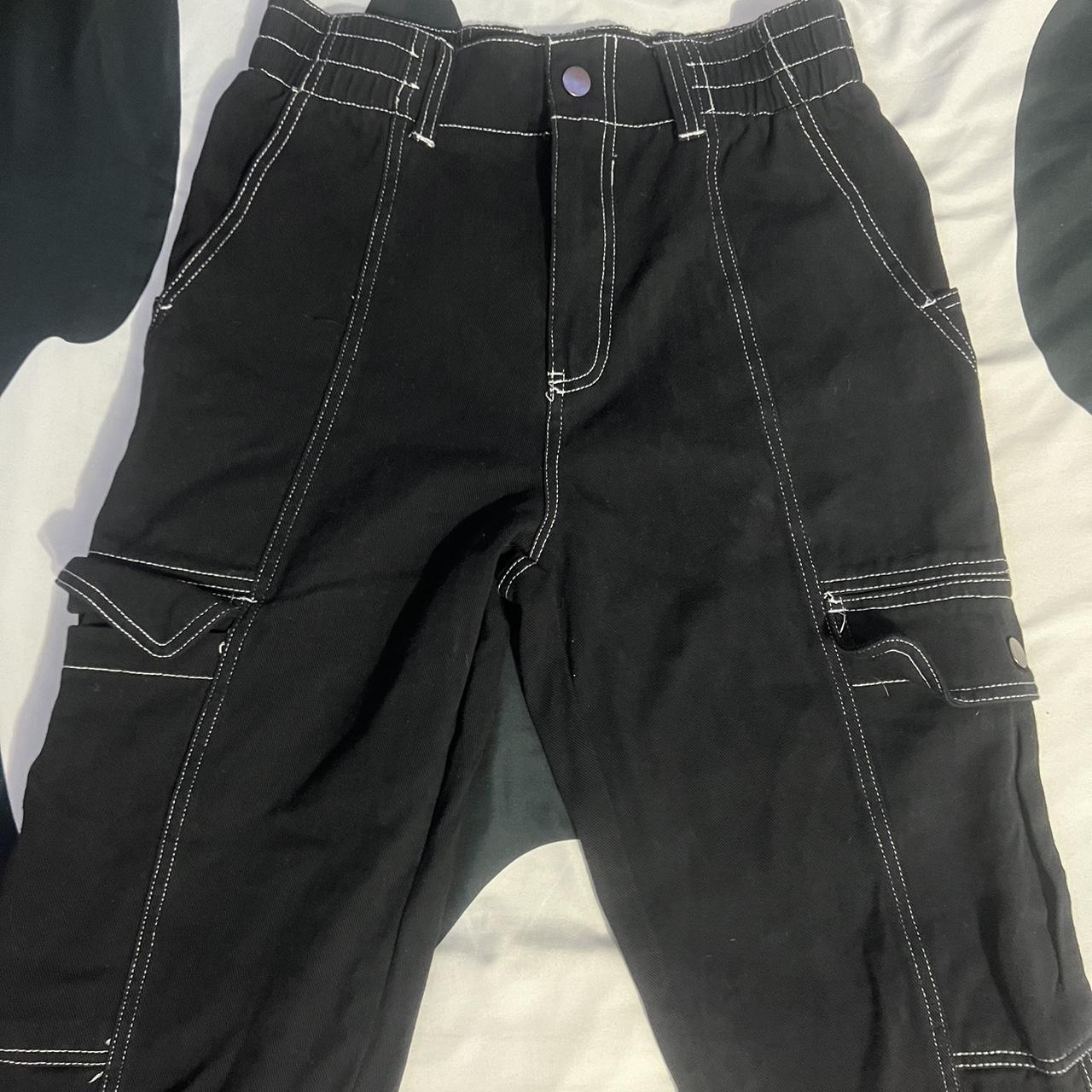 RSQ Black Cargo Jeans waist 26x27 length or women’s... - Depop