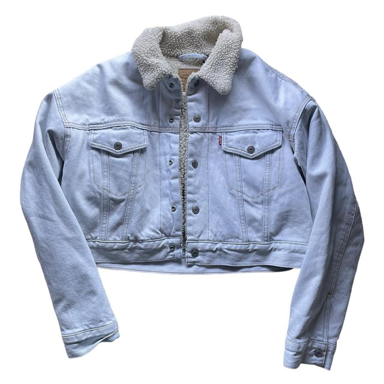 Levis cropped hot sale sherpa jacket