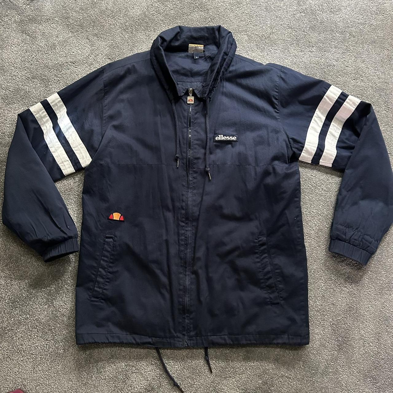 Ellesse blue coach jacket in size large. Worn a. Depop