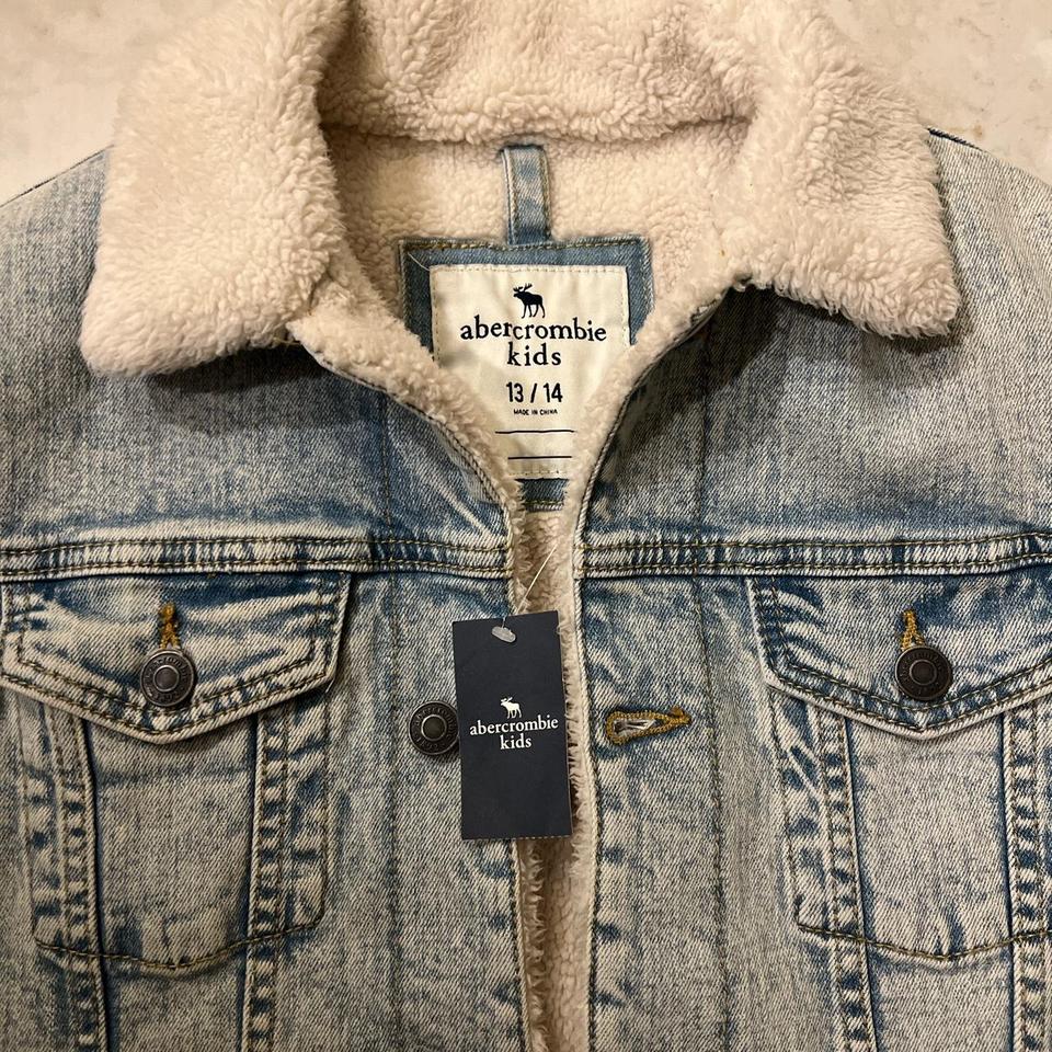 Sherpa lined denim hot sale jacket abercrombie