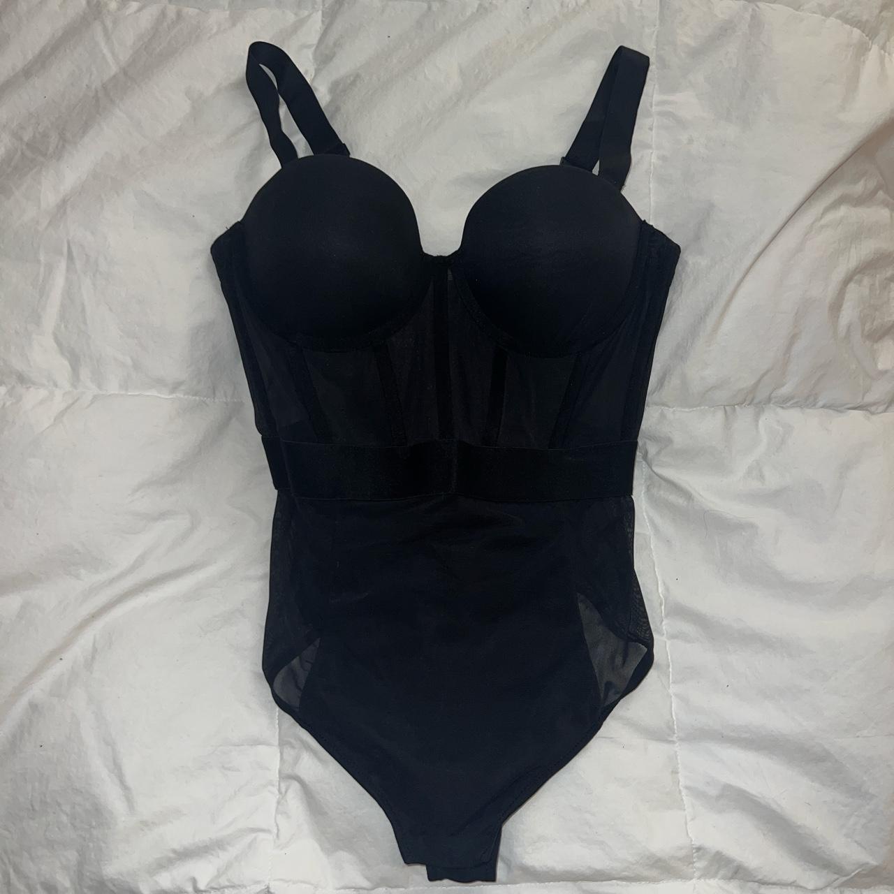 Dkny sheer strapless fashion bodysuit