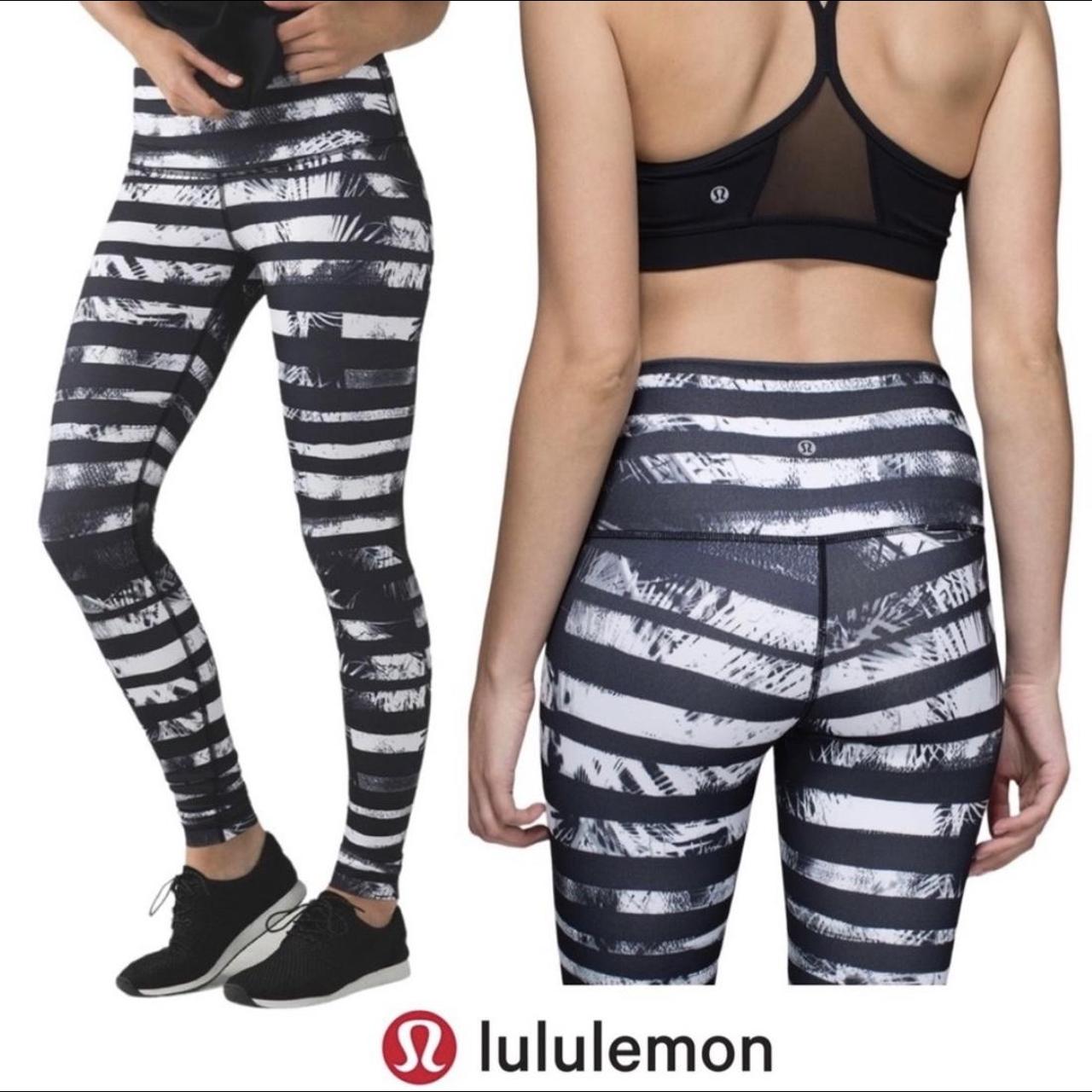 Lululemon black Wunder Under (Luon fabric) leggings.