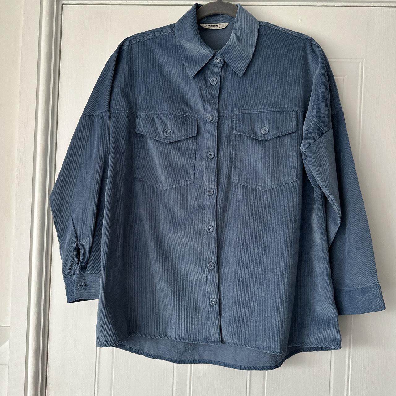 Stradivarius corduroy oversize shirt. Only worn... - Depop