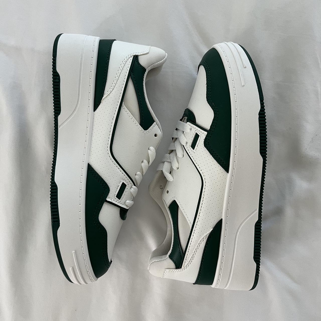 Green/white sneakers similar to New Balance 550s or... Depop