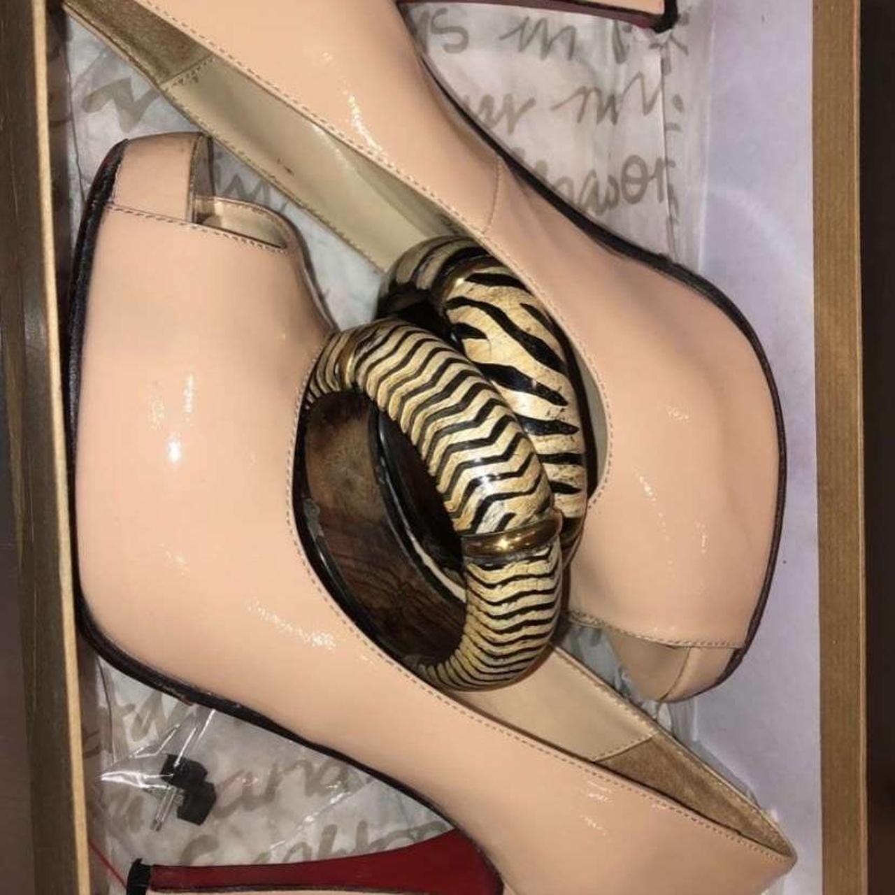 Christian Louboutin beige heels, size 4 Little mark | Depop
