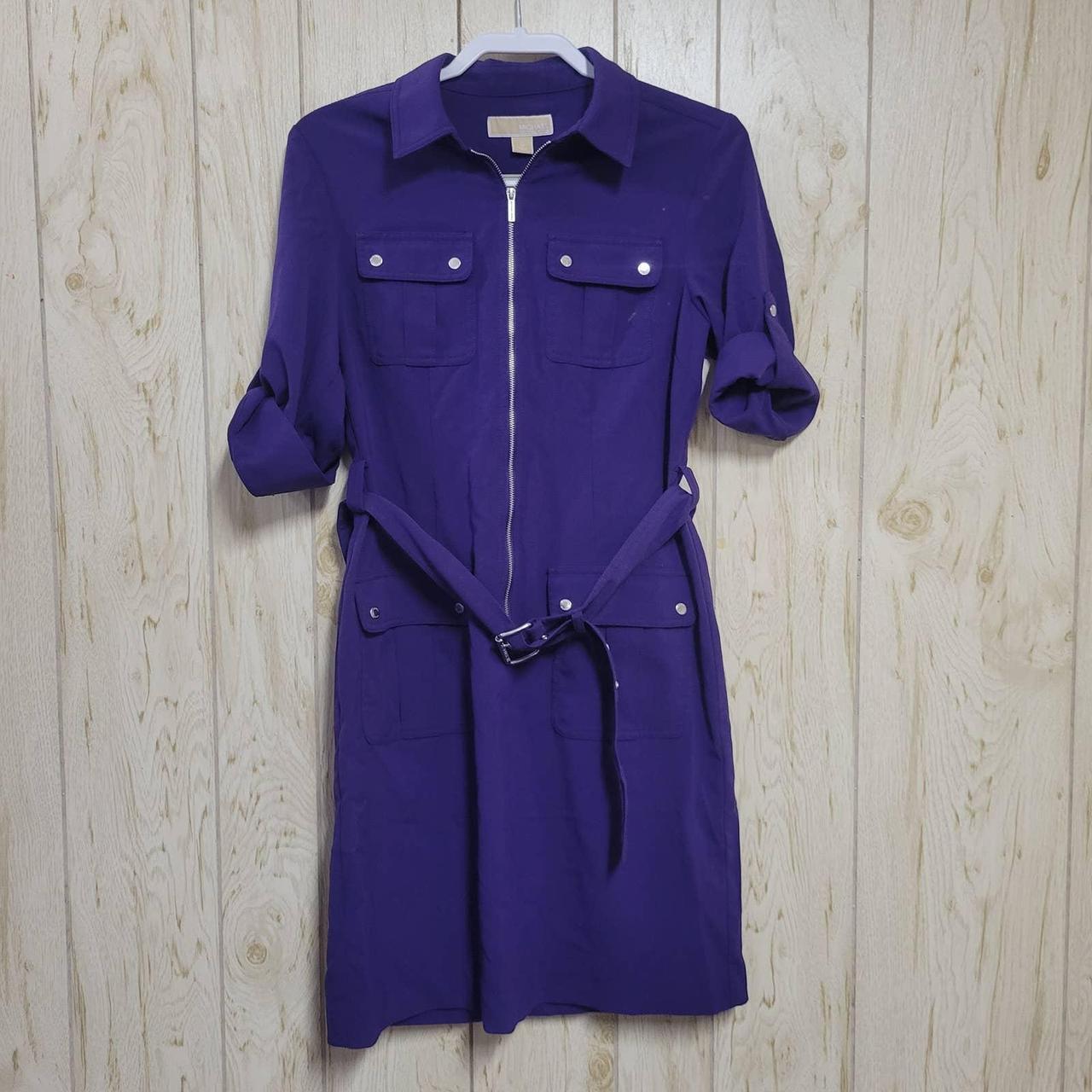 Michael kors zip front shirt dress best sale