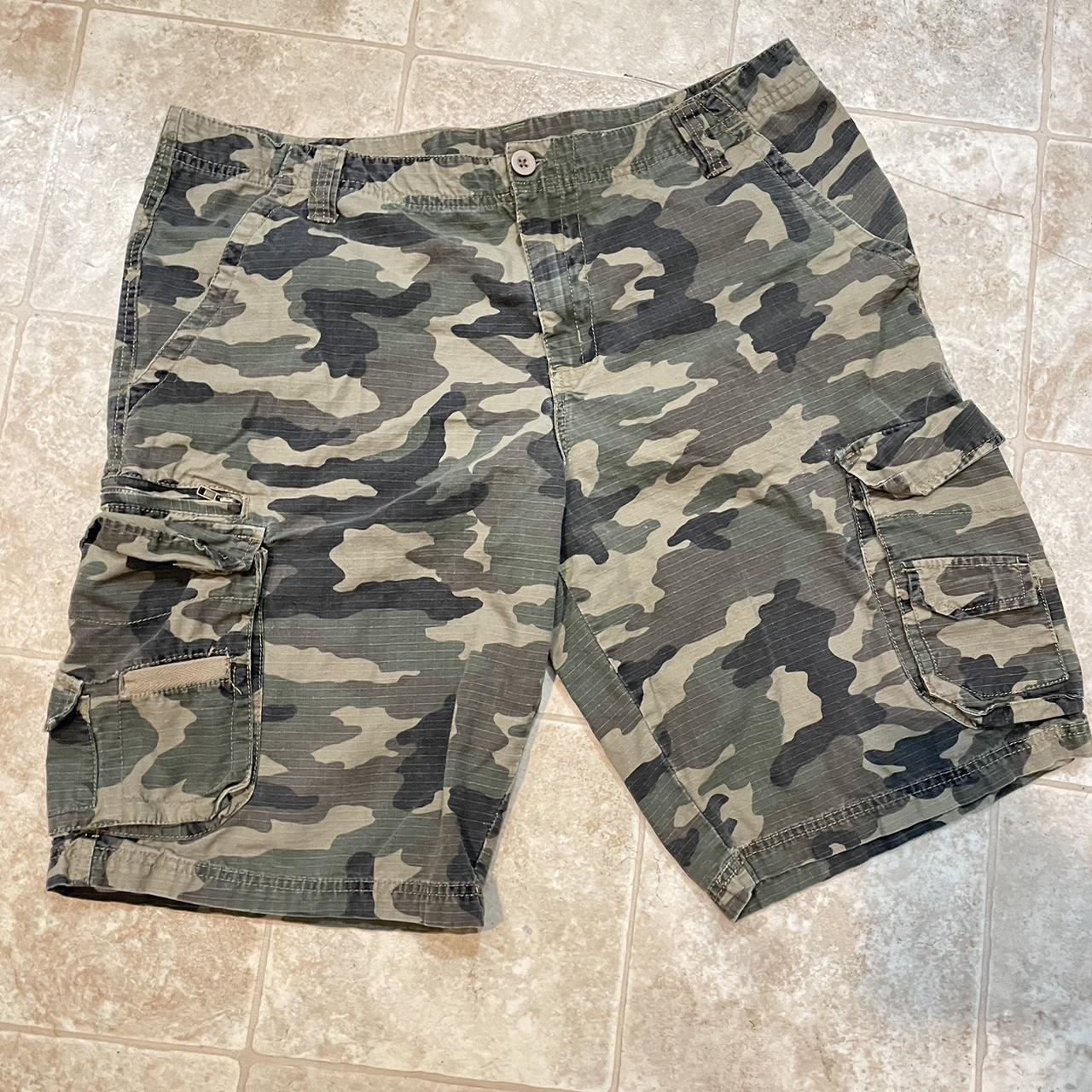Y2K Camo Cargo Shorts. Size 36. Fits baggy. Perfect... Depop