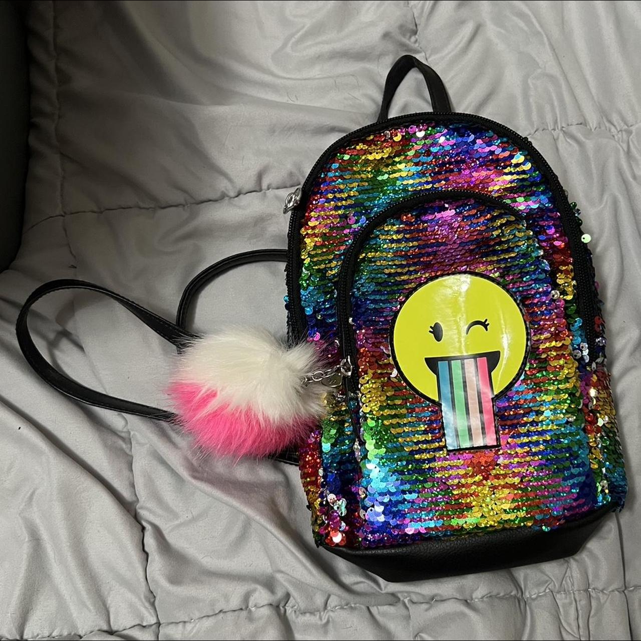 Justice cheap emoji backpack