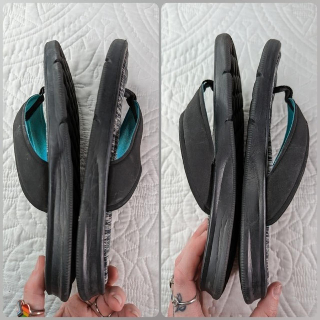 Athletic Works Black Gray Comfy Flip Flop Style Depop