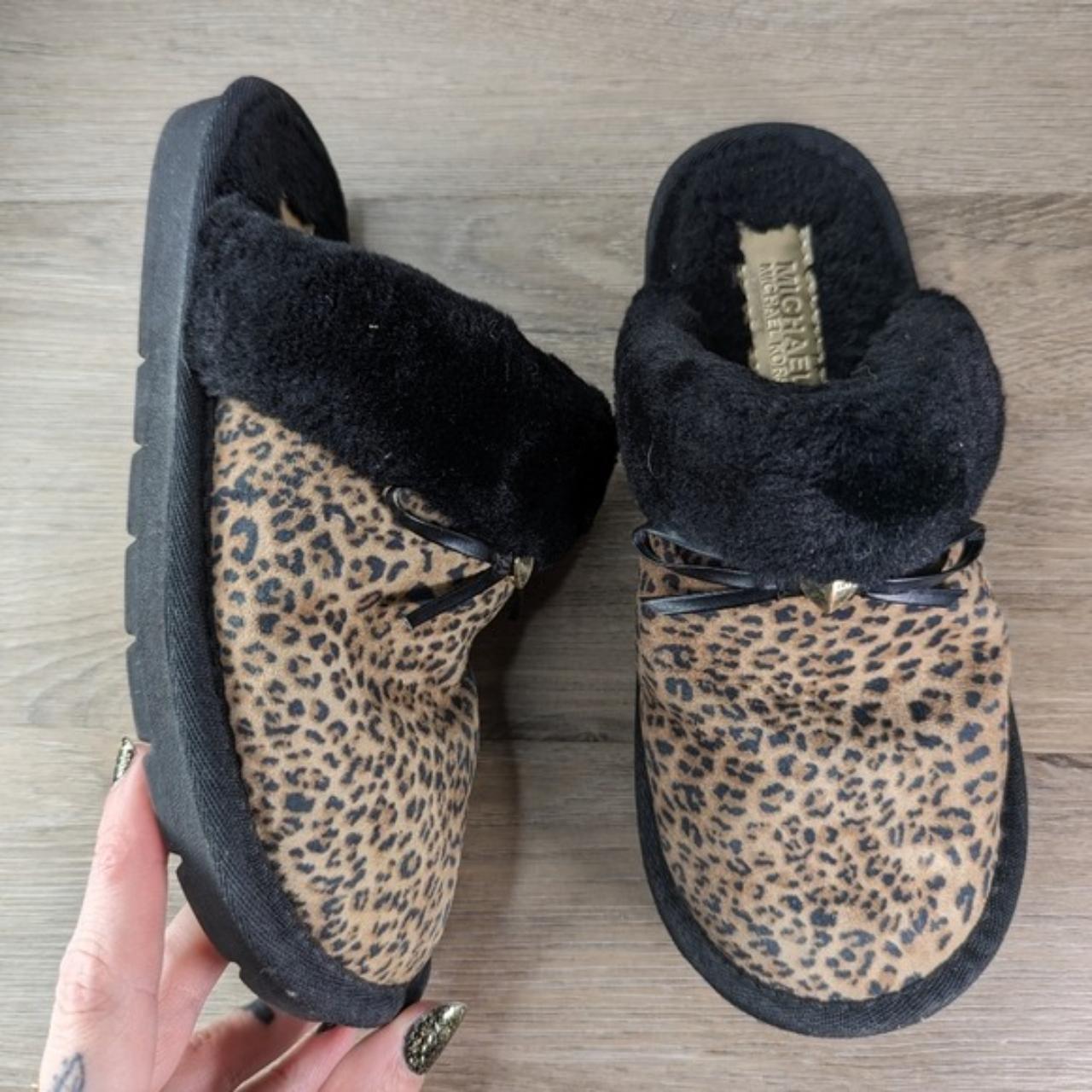 Michael kors outlet leopard slippers