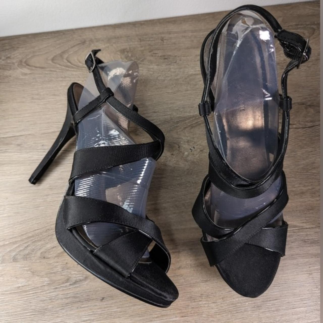 Black strappy heels size cheap 11