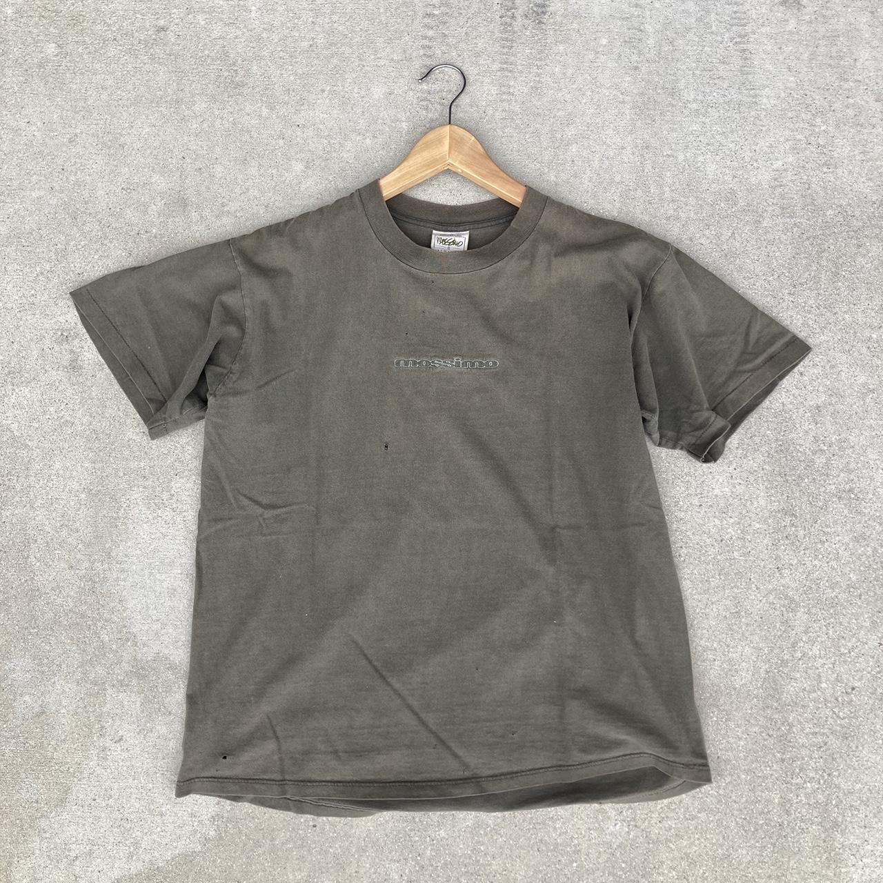 Mossimo Men's Grey and Gold T-shirt | Depop