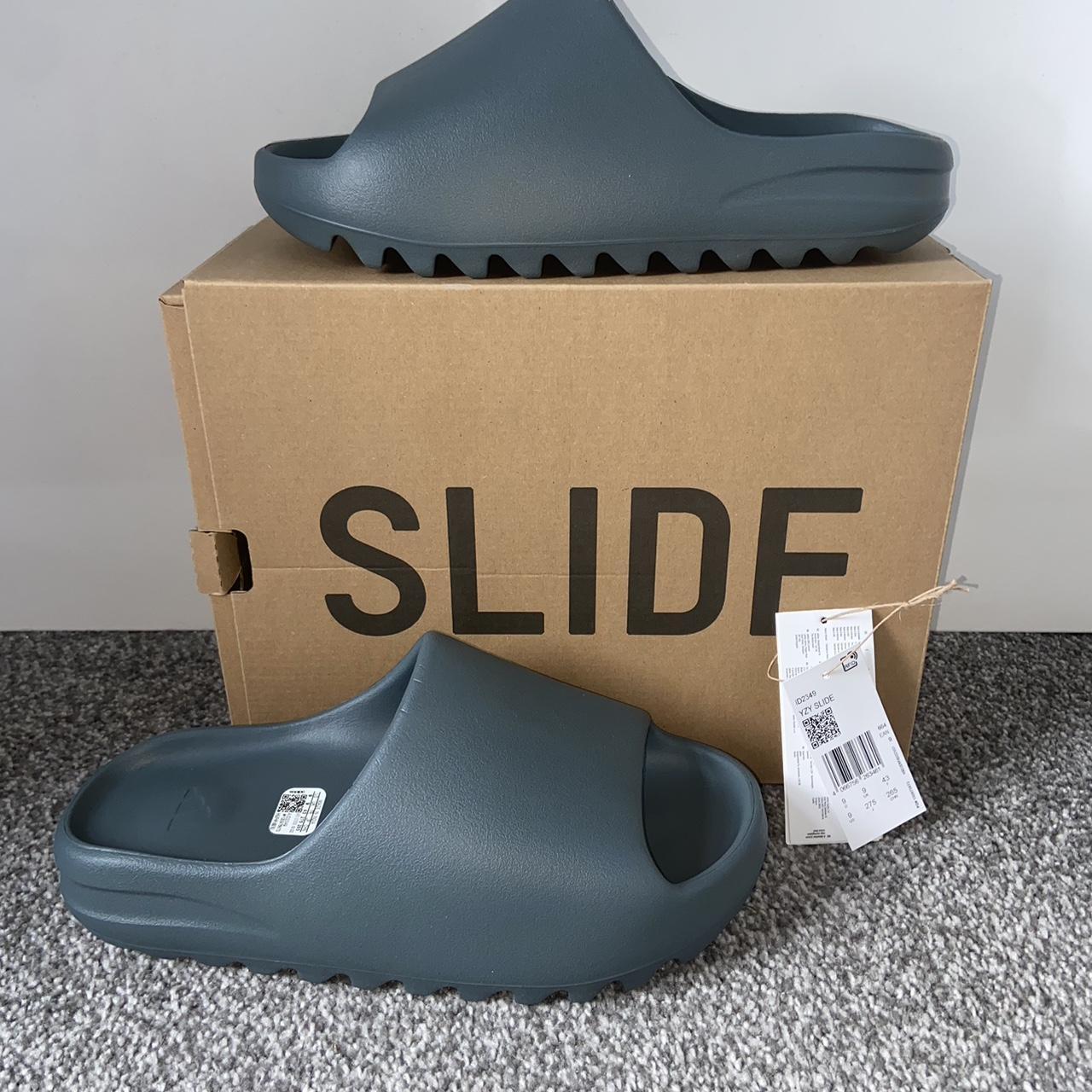 Adidas Yeezy slides Slate marine colour way UK... - Depop