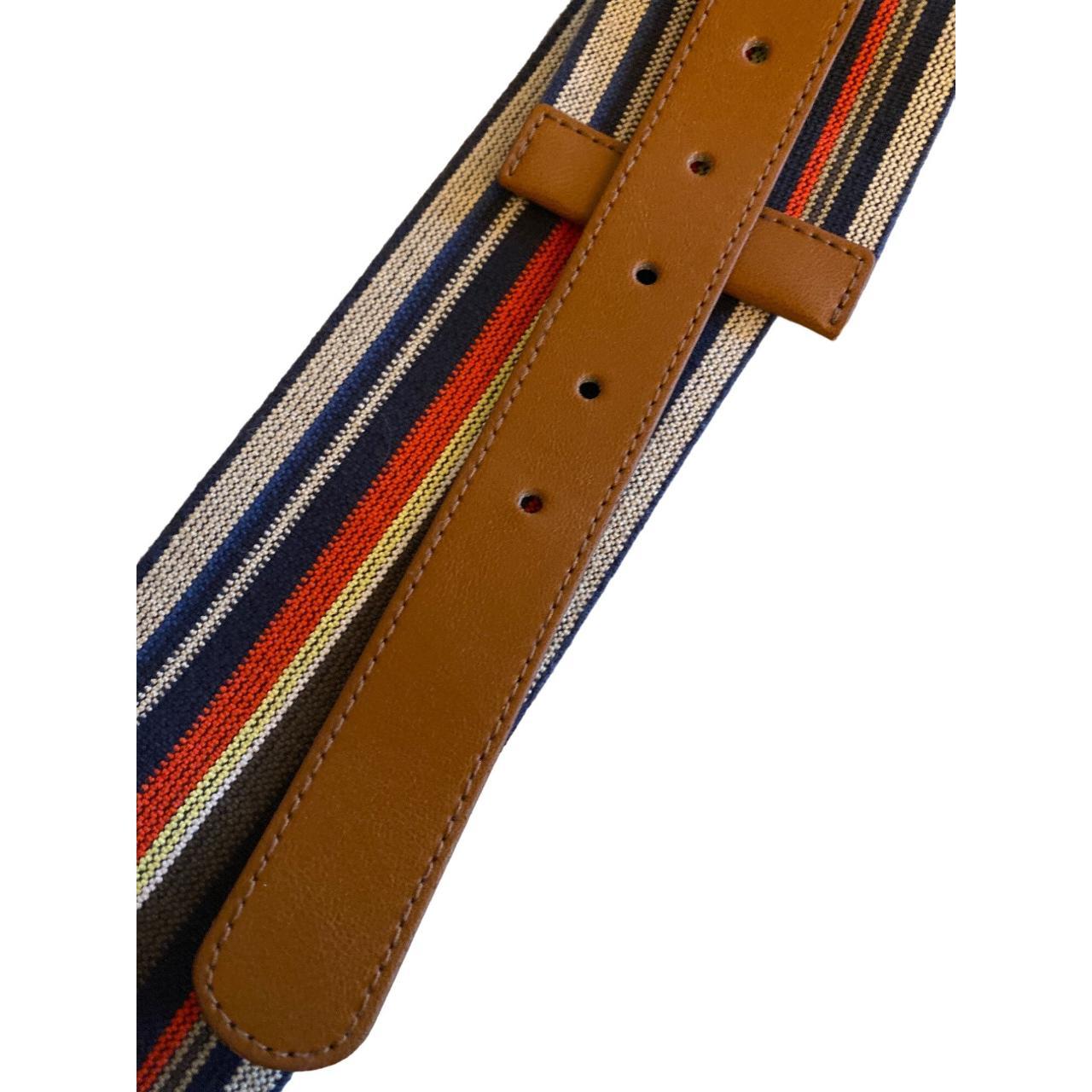 LOFT Women's Blue and Red Belt Depop