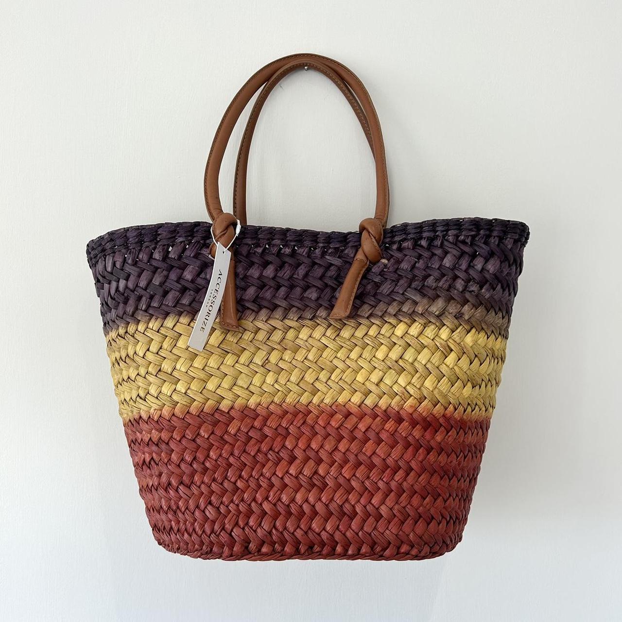 Beach bag rattan on sale