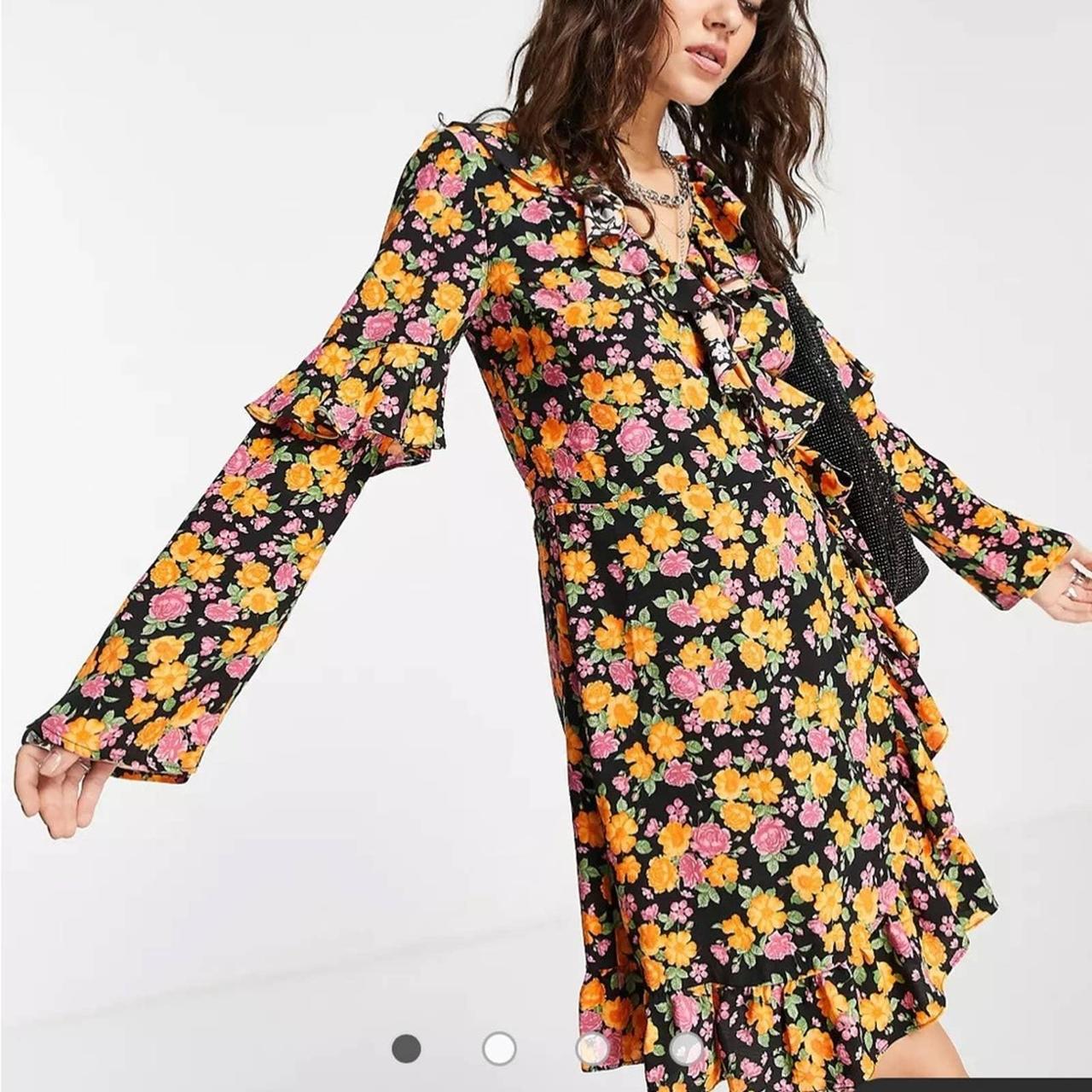 Topshop rose print on sale dress