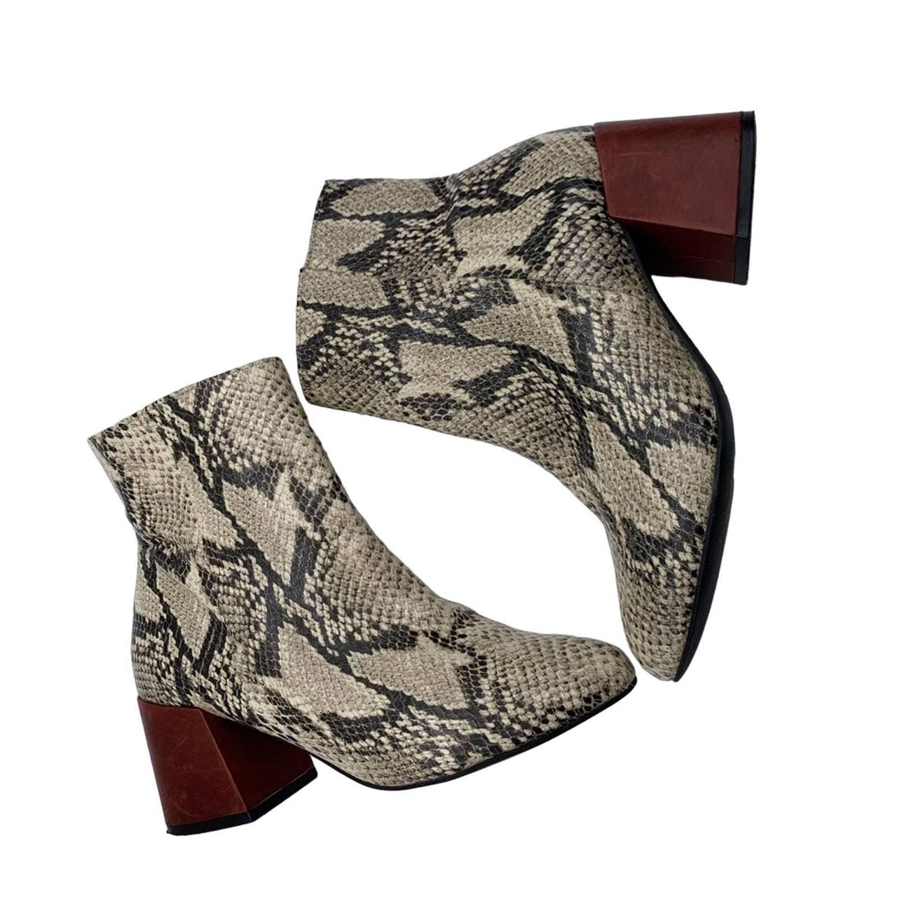 Snake print hot sale heel booties