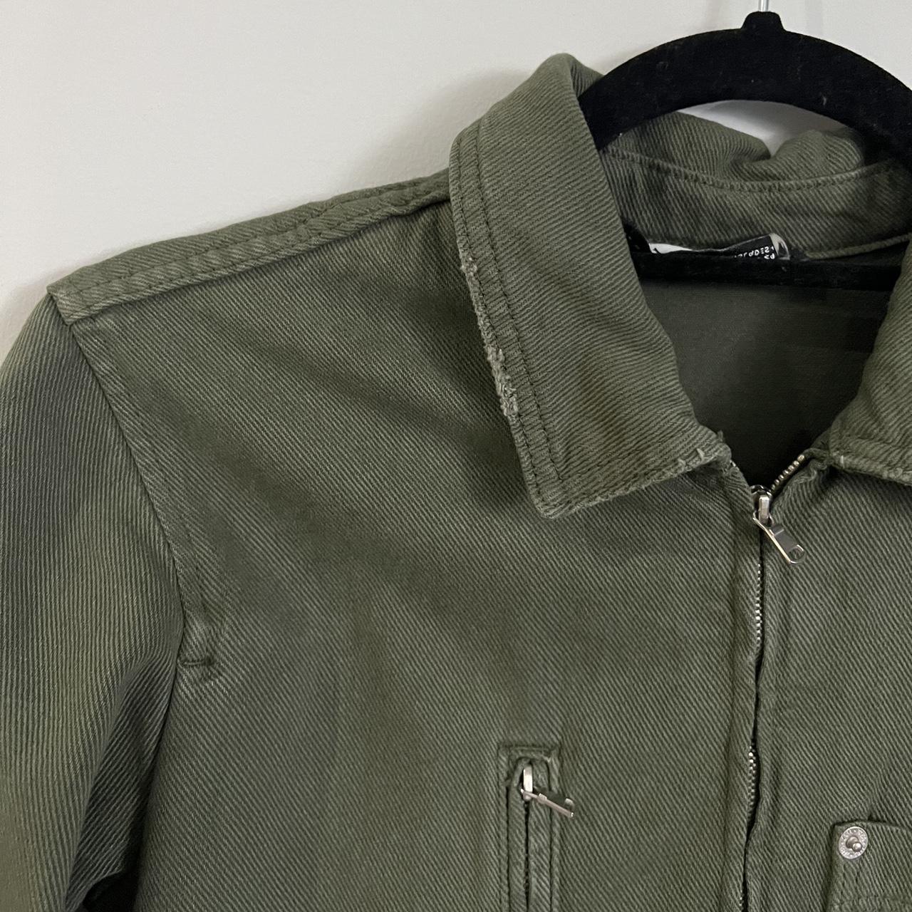 Zara Women's Khaki Jumpsuit Depop