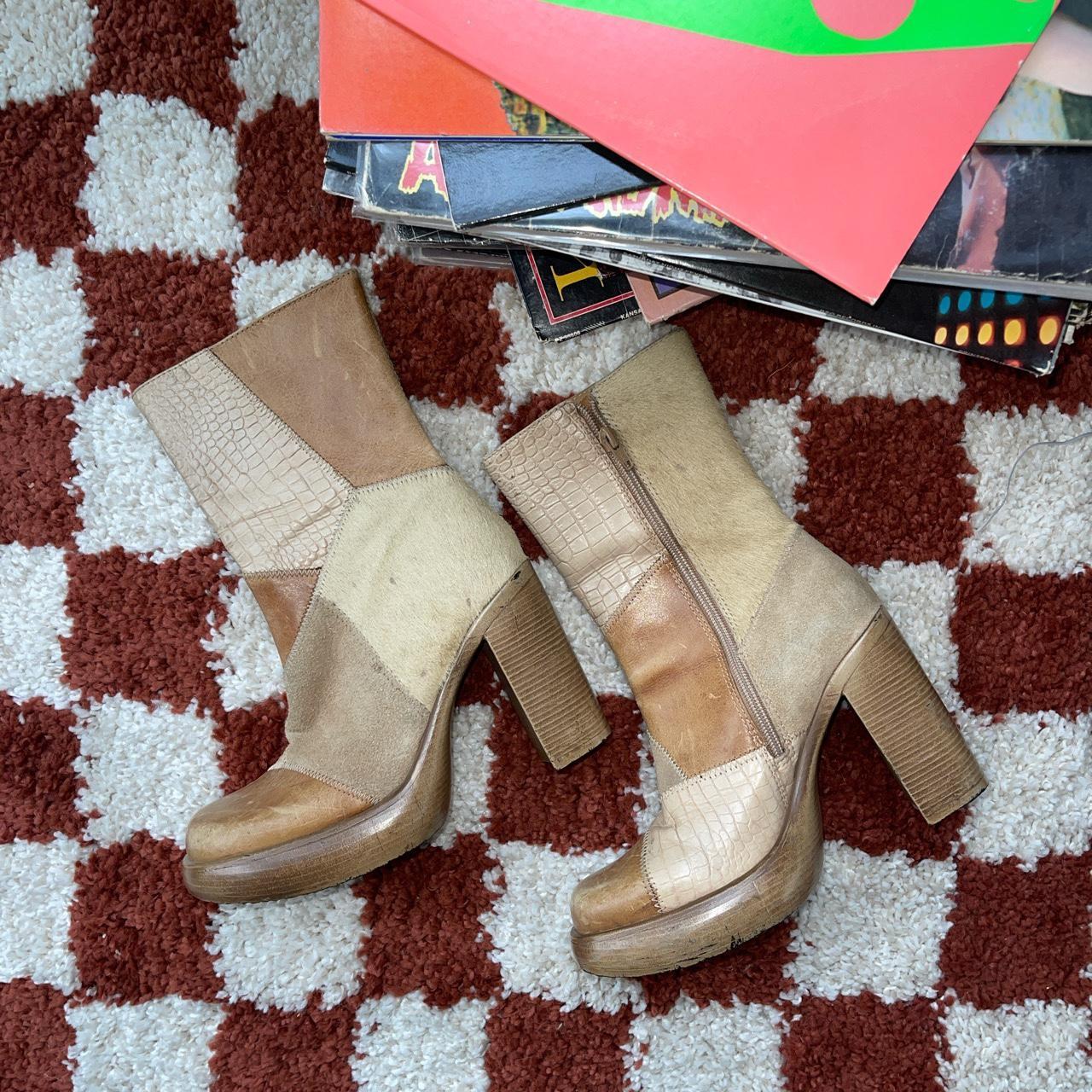 Steve madden patchwork on sale boots